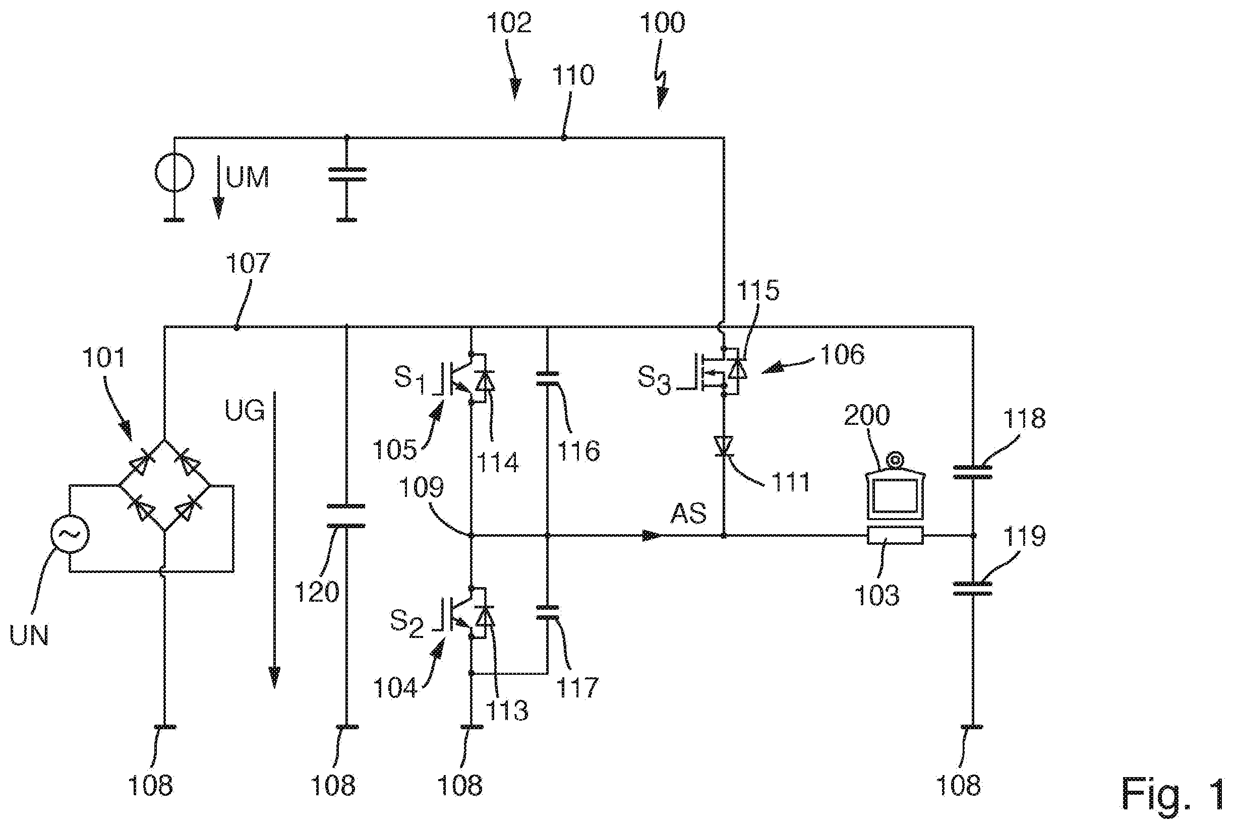 Patent US12348052 — Device for wirelessly transferring power toward a consumer by way of inductive coupling — Figure 1