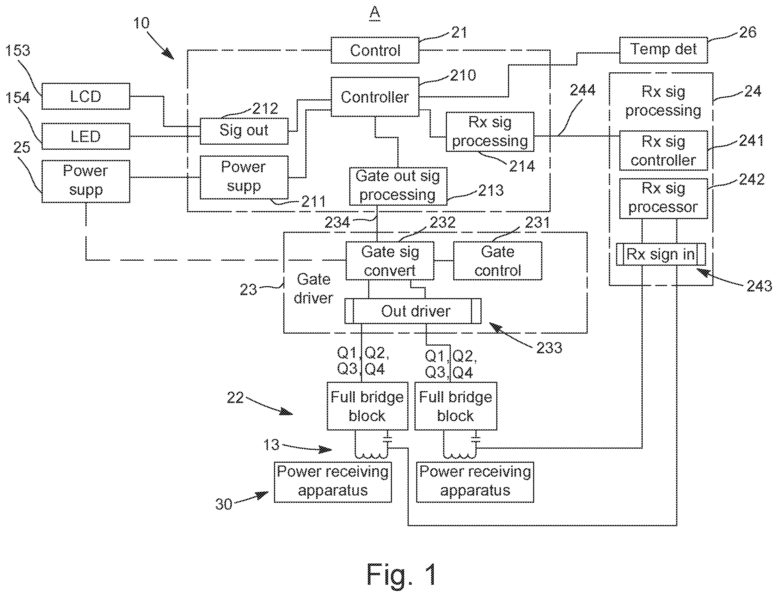 Patent US12348056 — Apparatus of non-contact power receiver utilizing transmission of a power adjustment request to a non-contact power transmitter — Figure 1