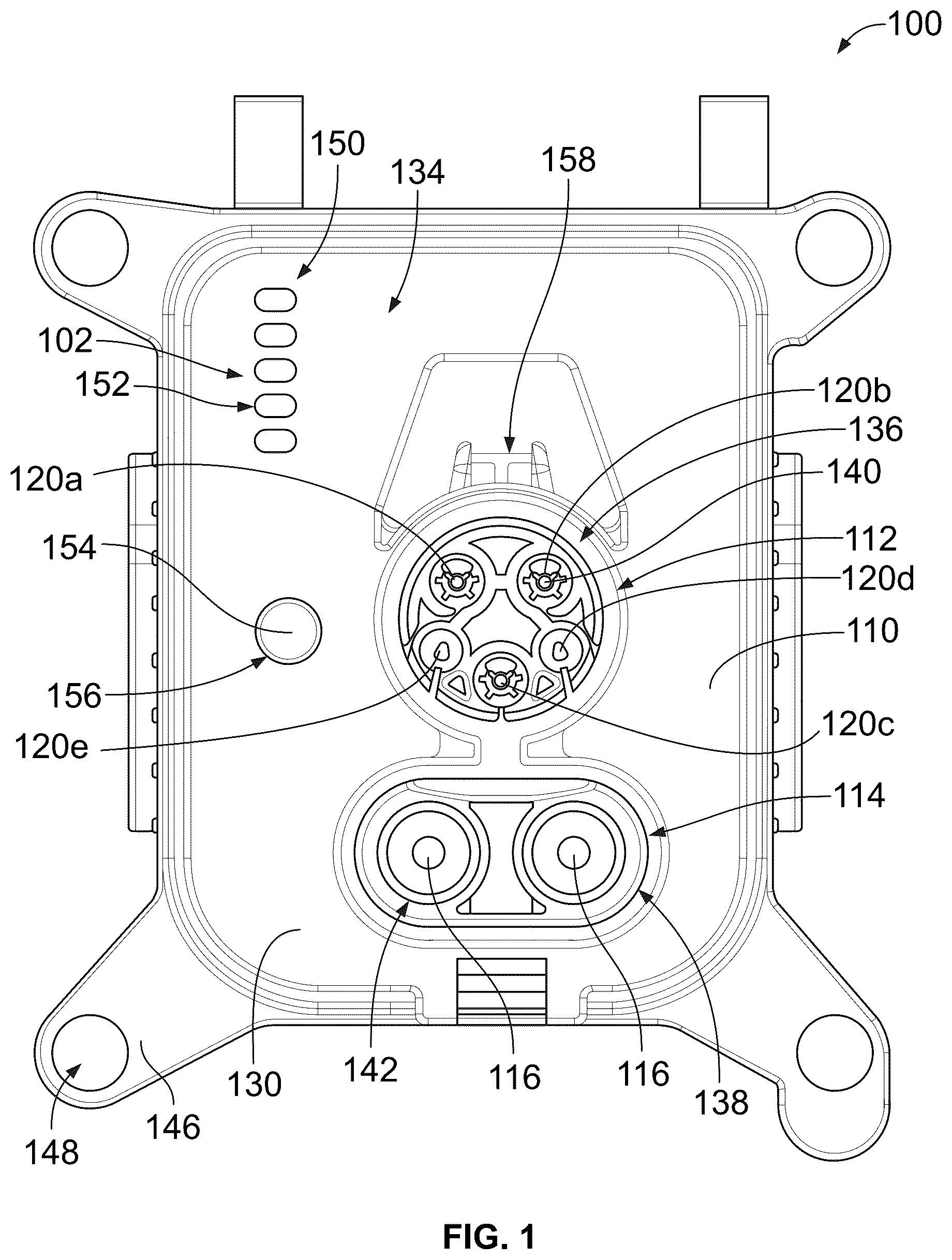 Patent US12348065 — Charging inlet assembly having a human machine interface (HMI) assembly — Figure 1
