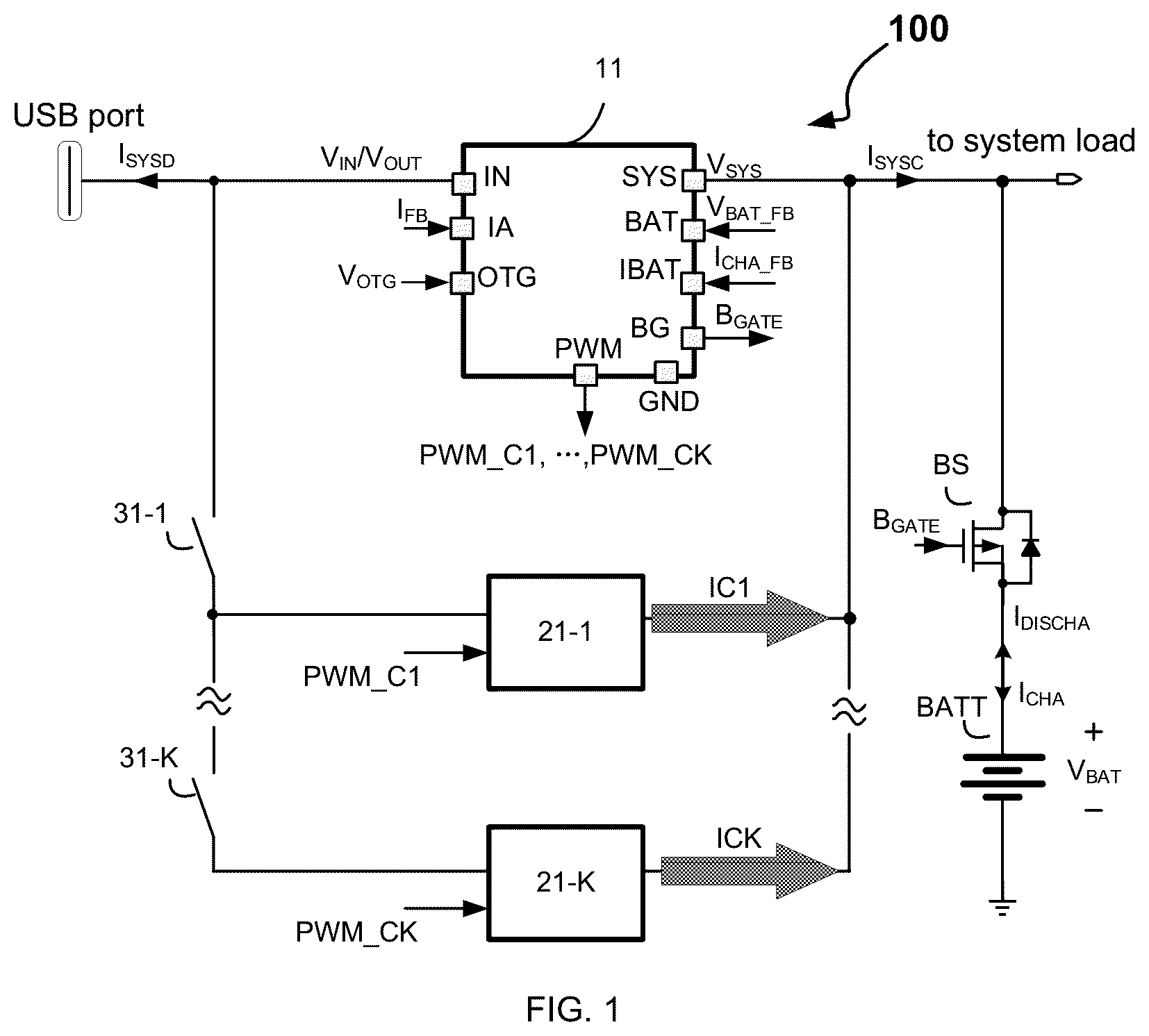 Patent US12348069 Figure 1 – Battery discharge current management system with fast discharging function and related integrated circuit