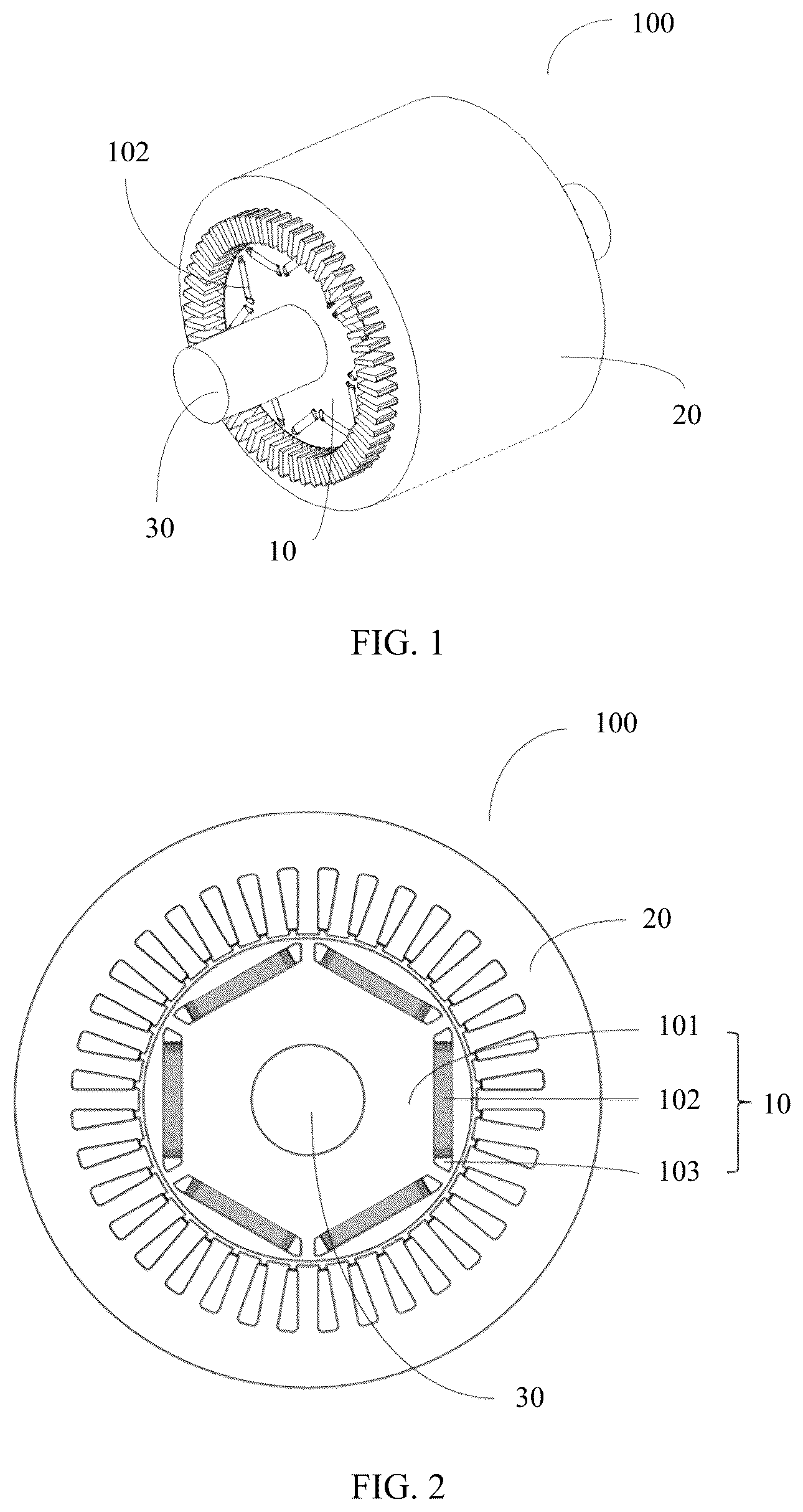 Patent US12348085 — Motor rotor and motor — Figure 1