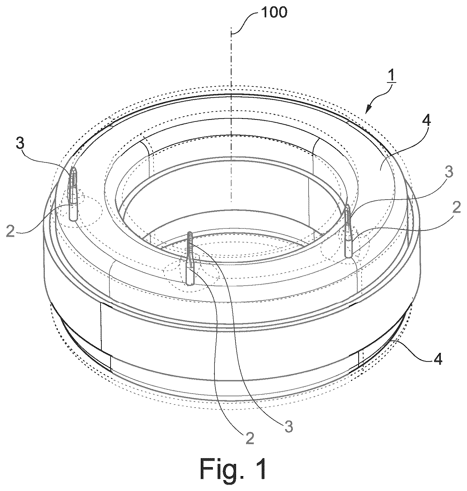Patent US12348097 — Method for electrically contacting at least one enameled copper wire with a component of an electric motor, generator, sensor or electromagnet by means of electrical contacts formed on the enameled copper wires and additional potting — Figure 1