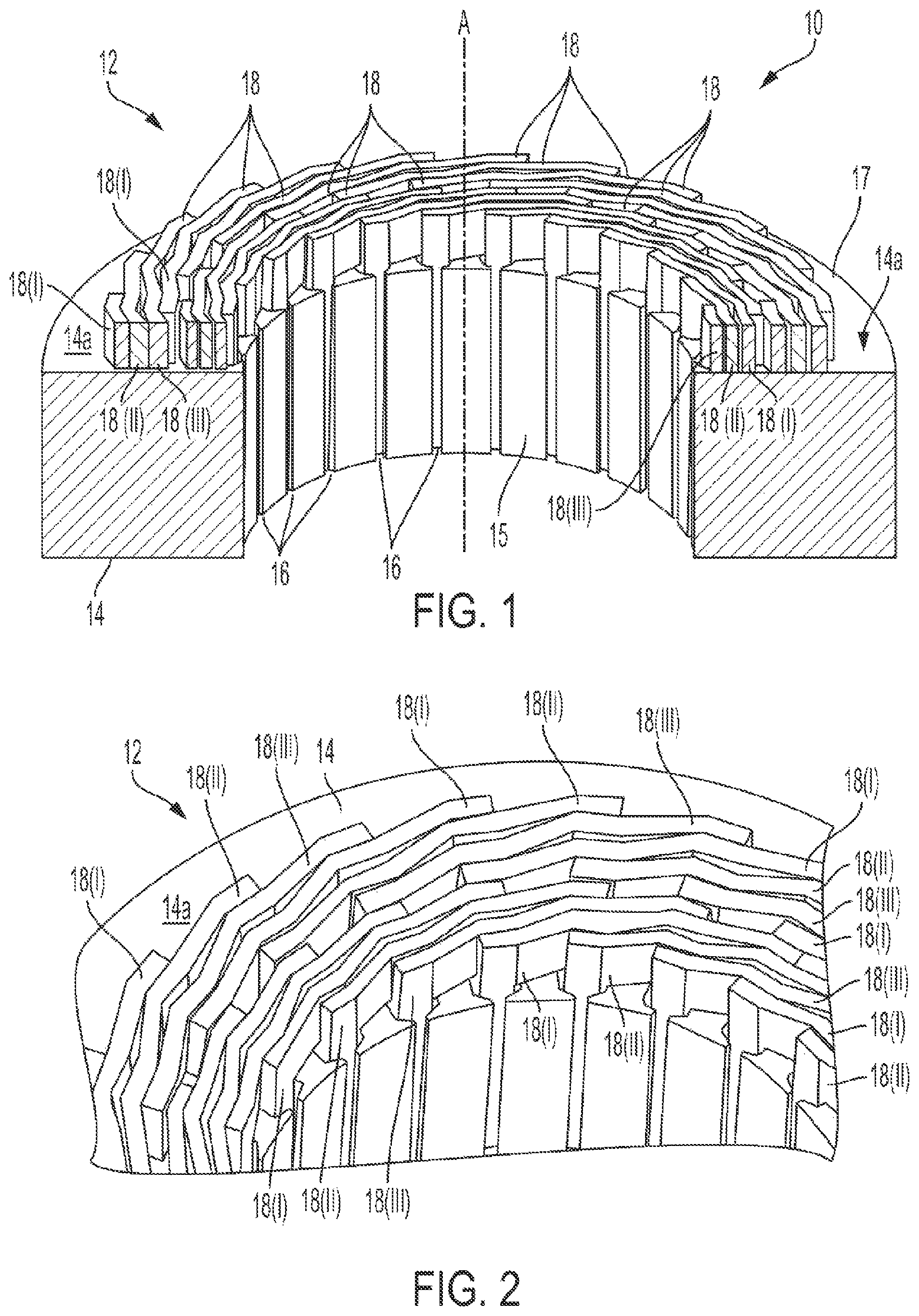 Patent US12348099 — Electric machine end winding design without conductor overlap — Figure 1