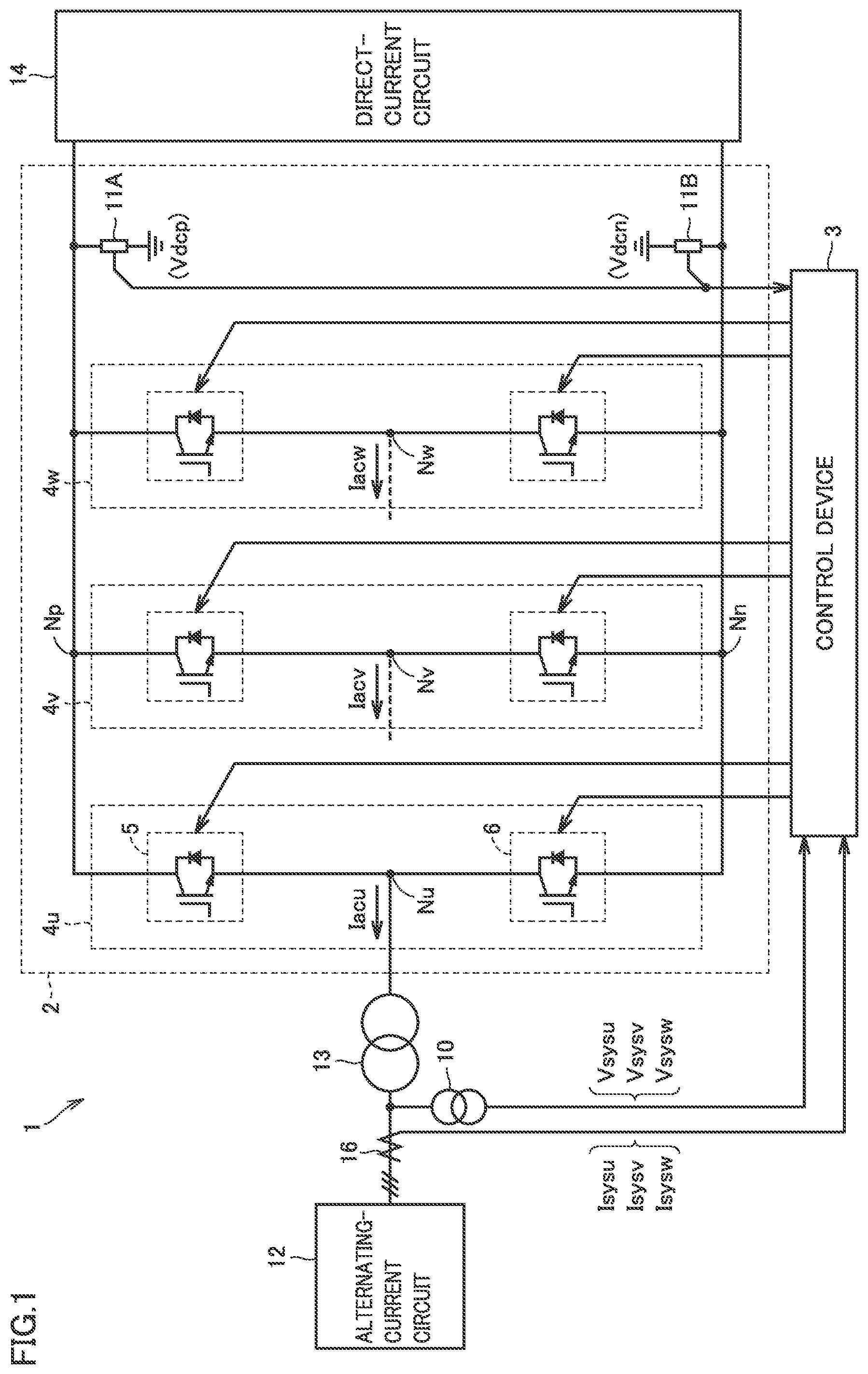 Patent US12348127 — Power conversion device — Figure 1