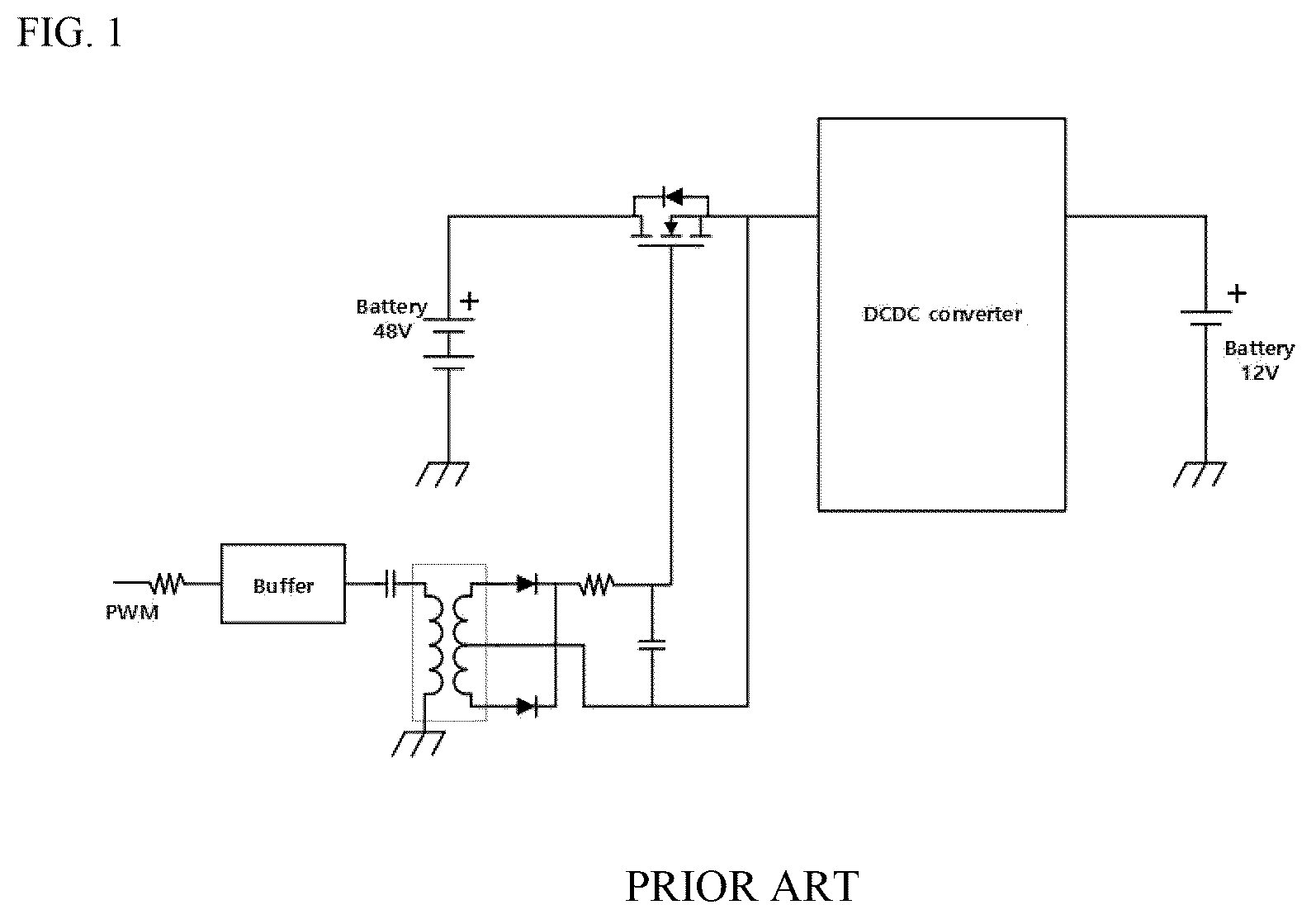 Patent US12348128 — Battery switch driving circuit — Figure 1
