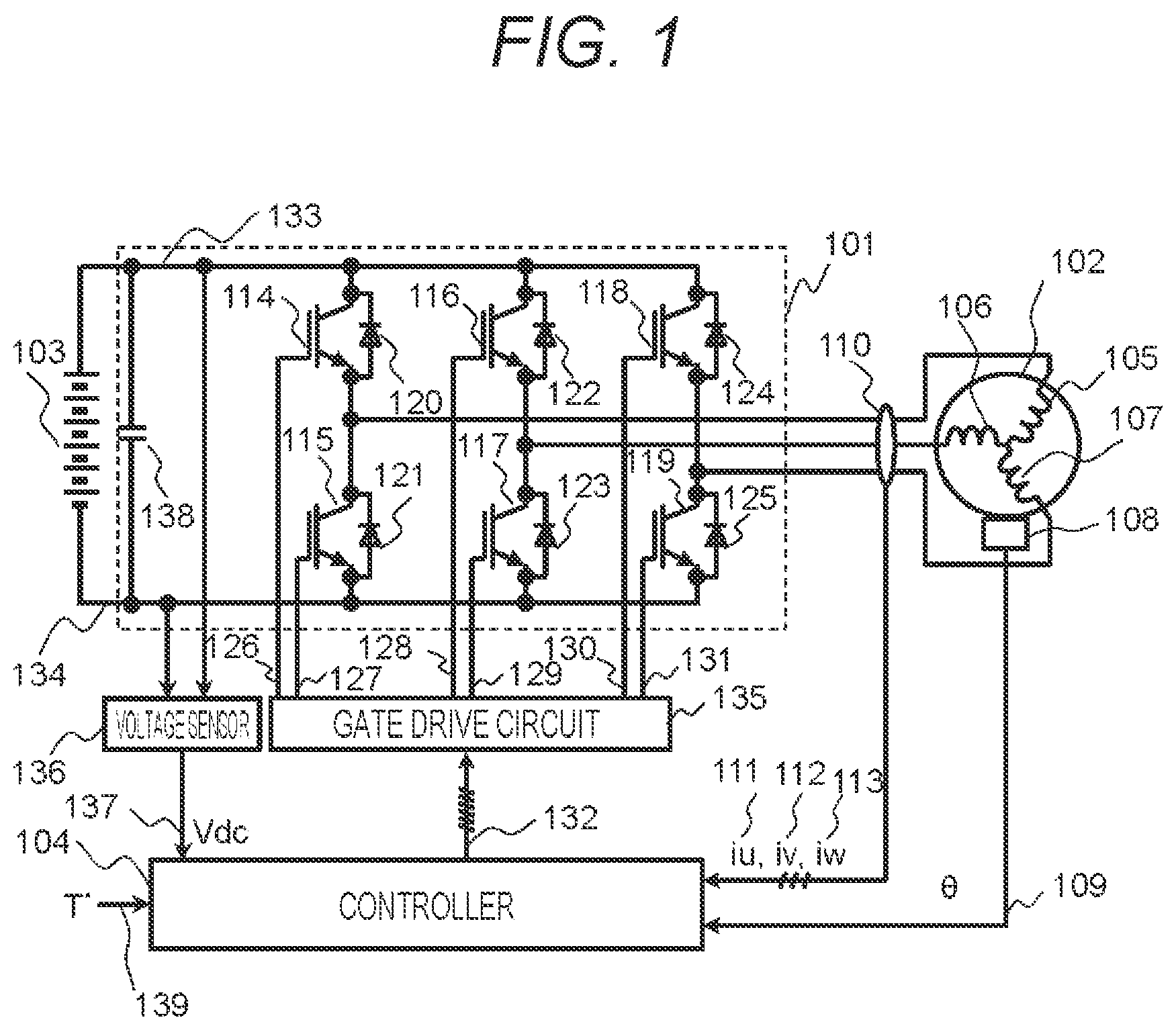 Patent US12348168 — Control device for electric motor — Figure 1