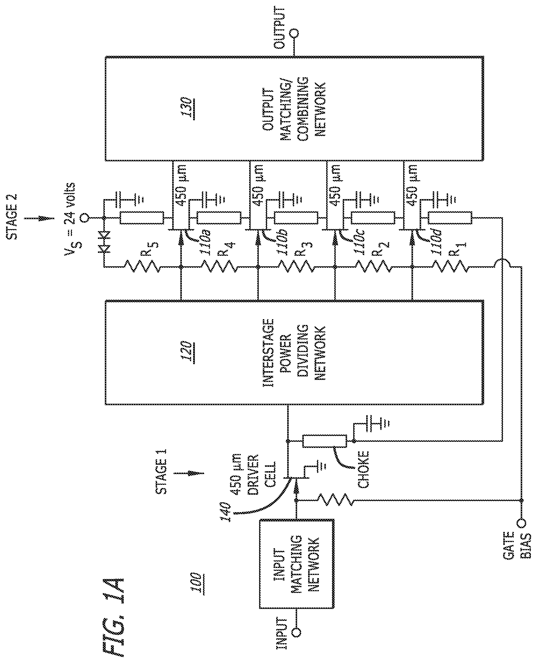 Patent US12348193 — Open loop process and temperature independent bias circuit for stacked device amplifiers — Figure 1