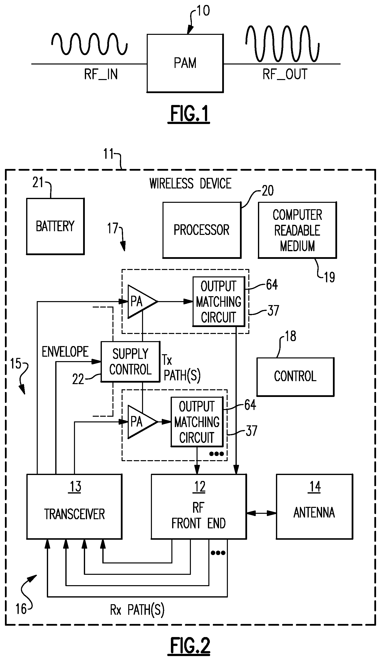 Patent US12348200 Figure 1 – Output matching circuit with suppressed harmonics