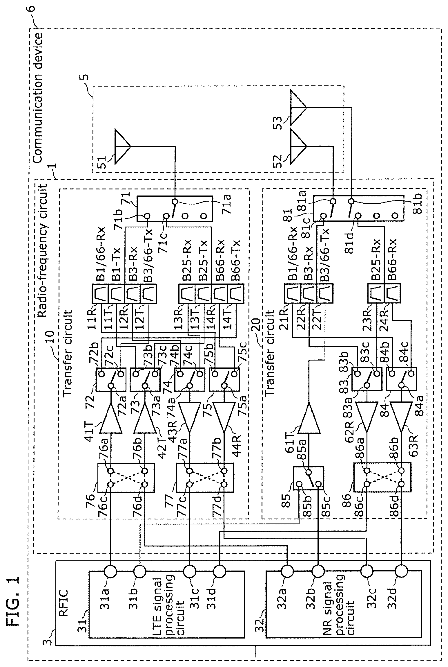 Patent US12348248 — Radio-frequency circuit and communication device — Figure 1