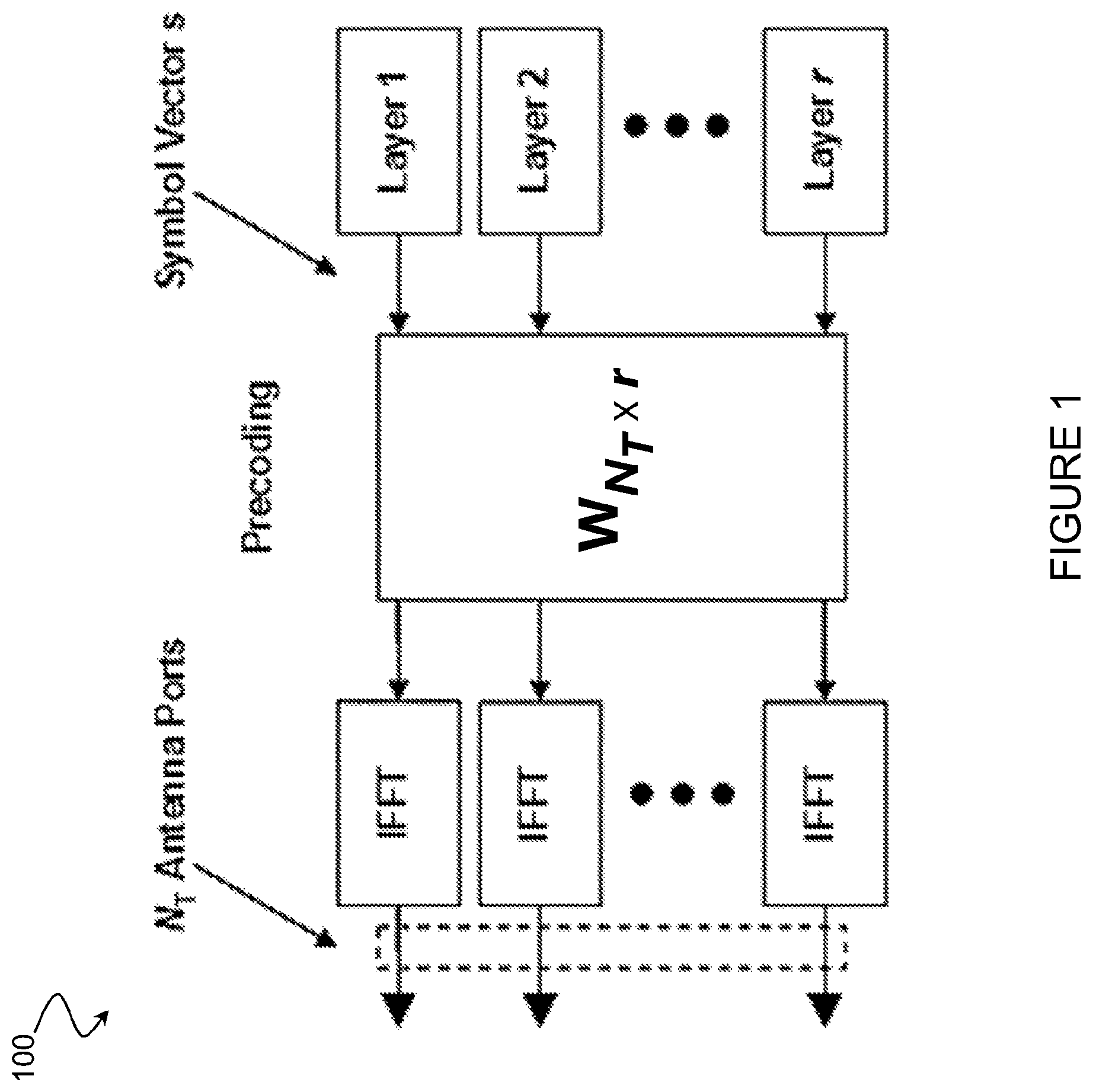 Patent US12348288 — Reporting of coefficients for channel state information — Figure 1