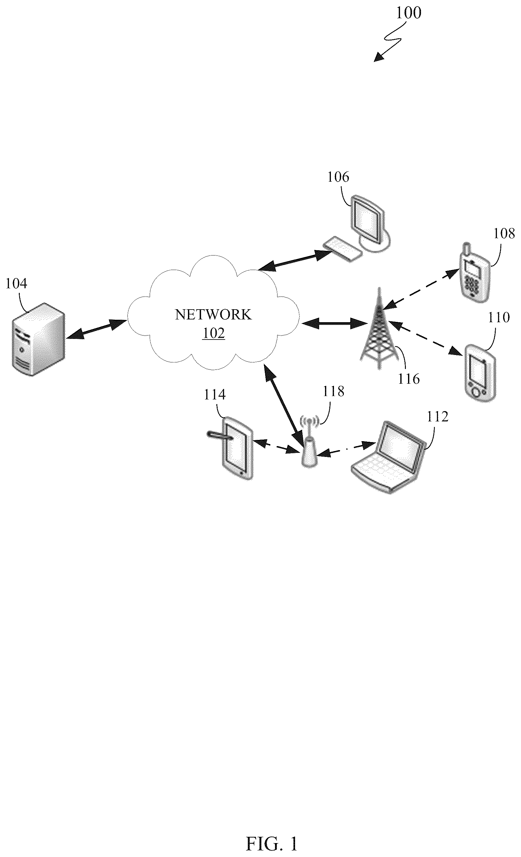Patent US12348456 — Over-the-air coordination of radar and wireless communication systems on a terminal — Figure 1