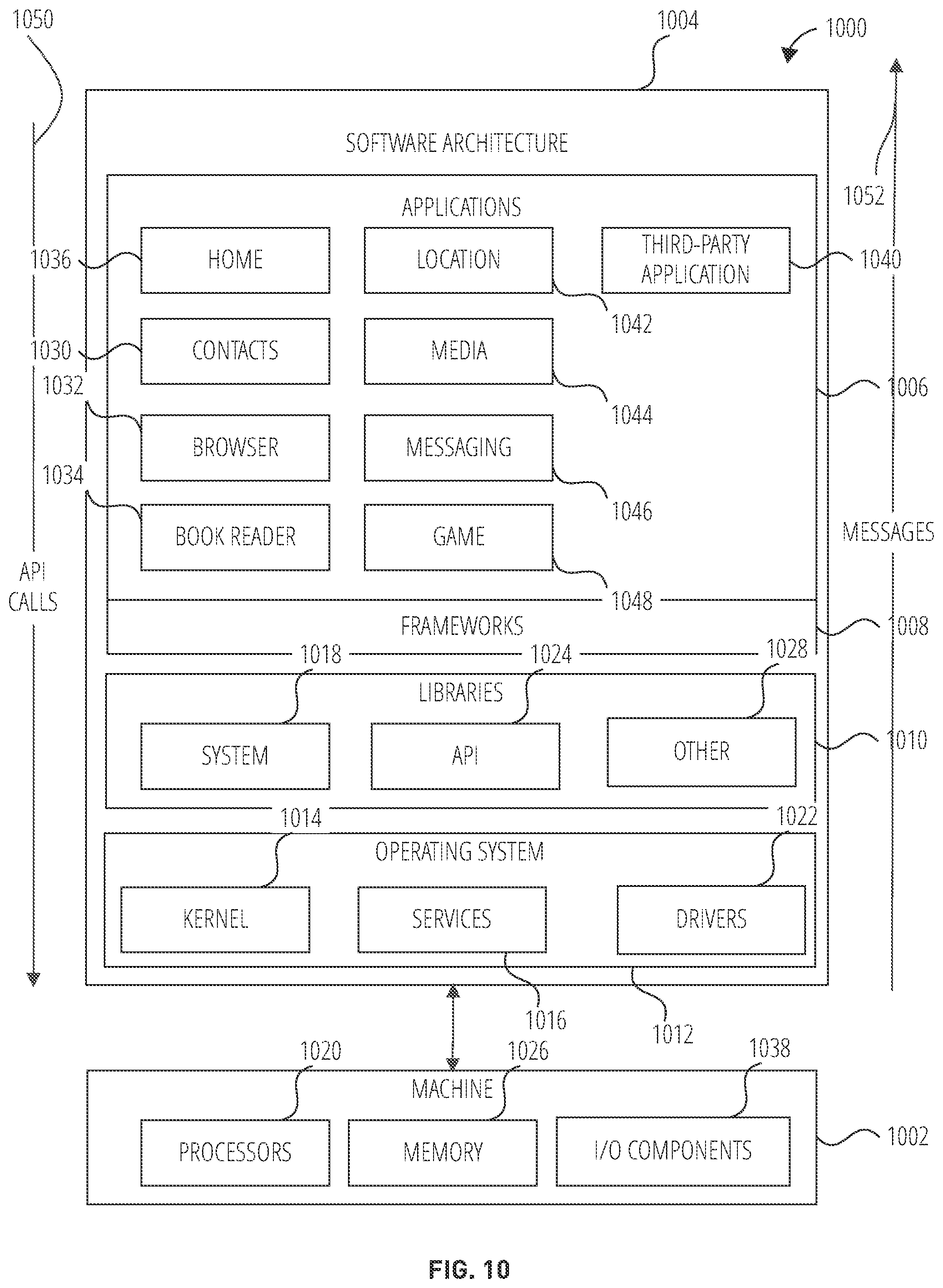 Patent US12348468 Figure 10 – Reply interface with selectable stickers for messaging system