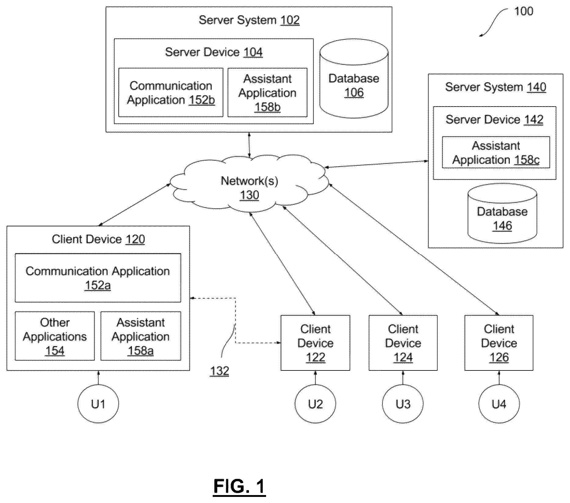 Patent US12348469 — Assistance during audio and video calls — Figure 1