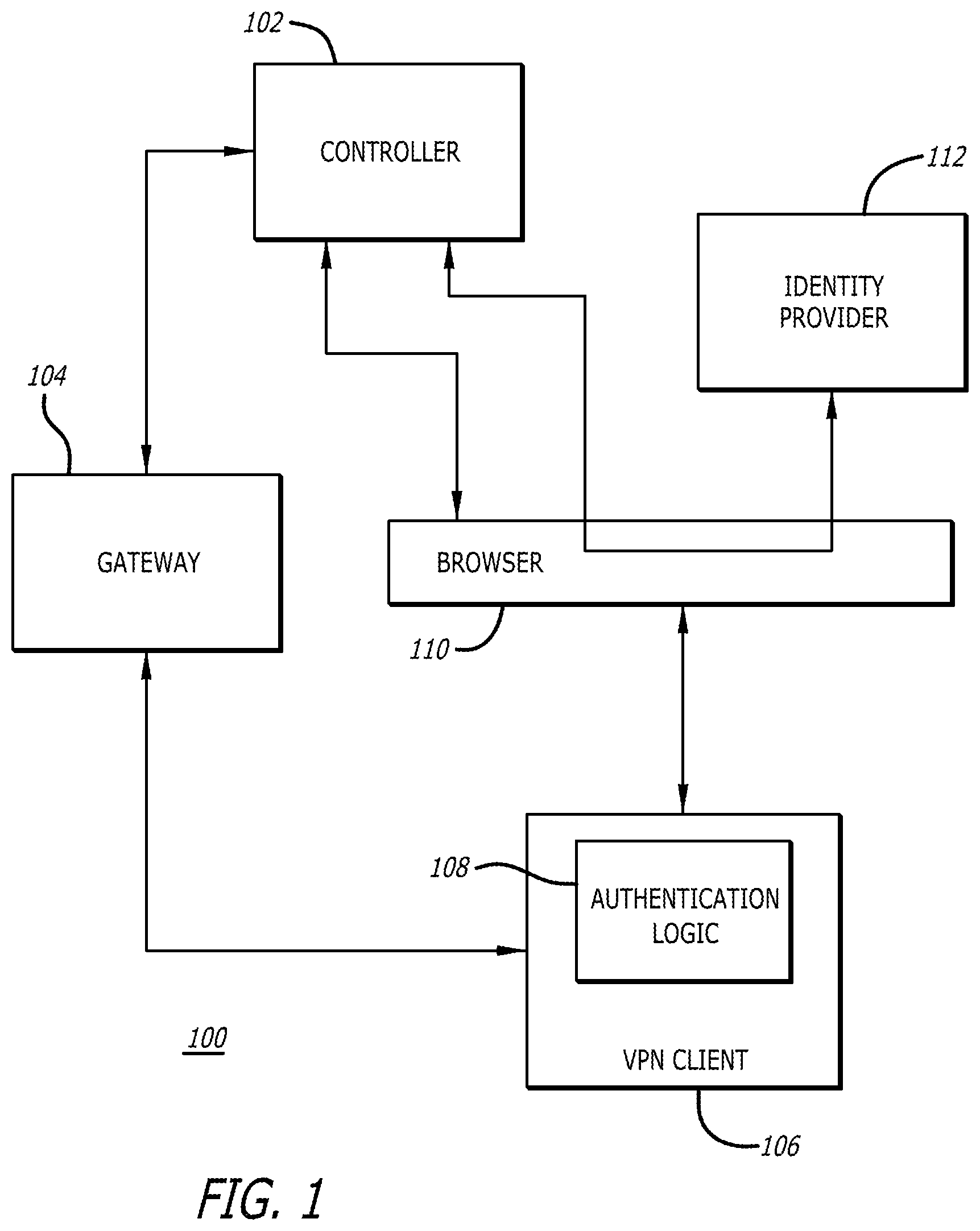 Patent US12348490 Figure 1 – Systems and methods for virtual private network authentication