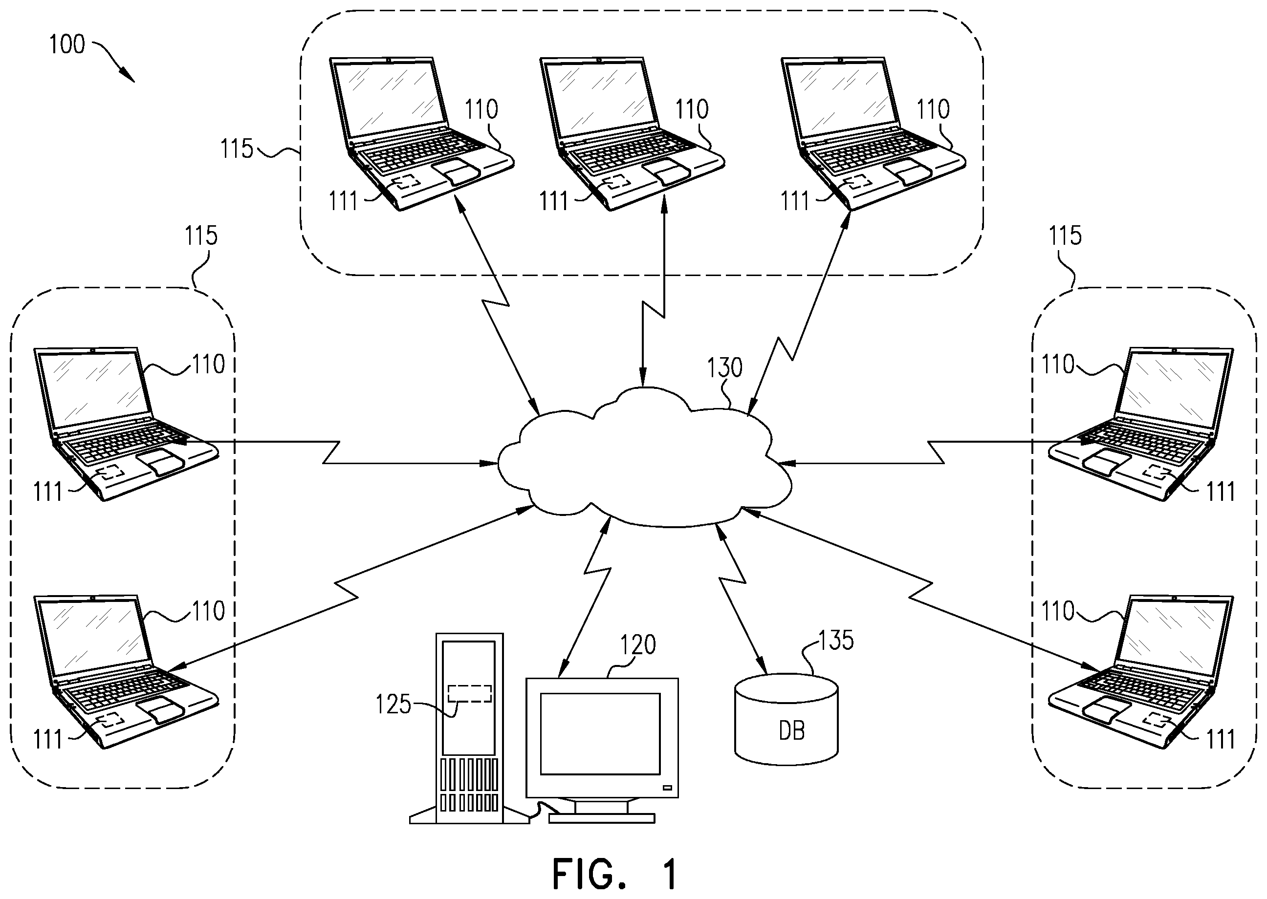 Patent US12348535 — Indicators of compromise of access — Figure 1