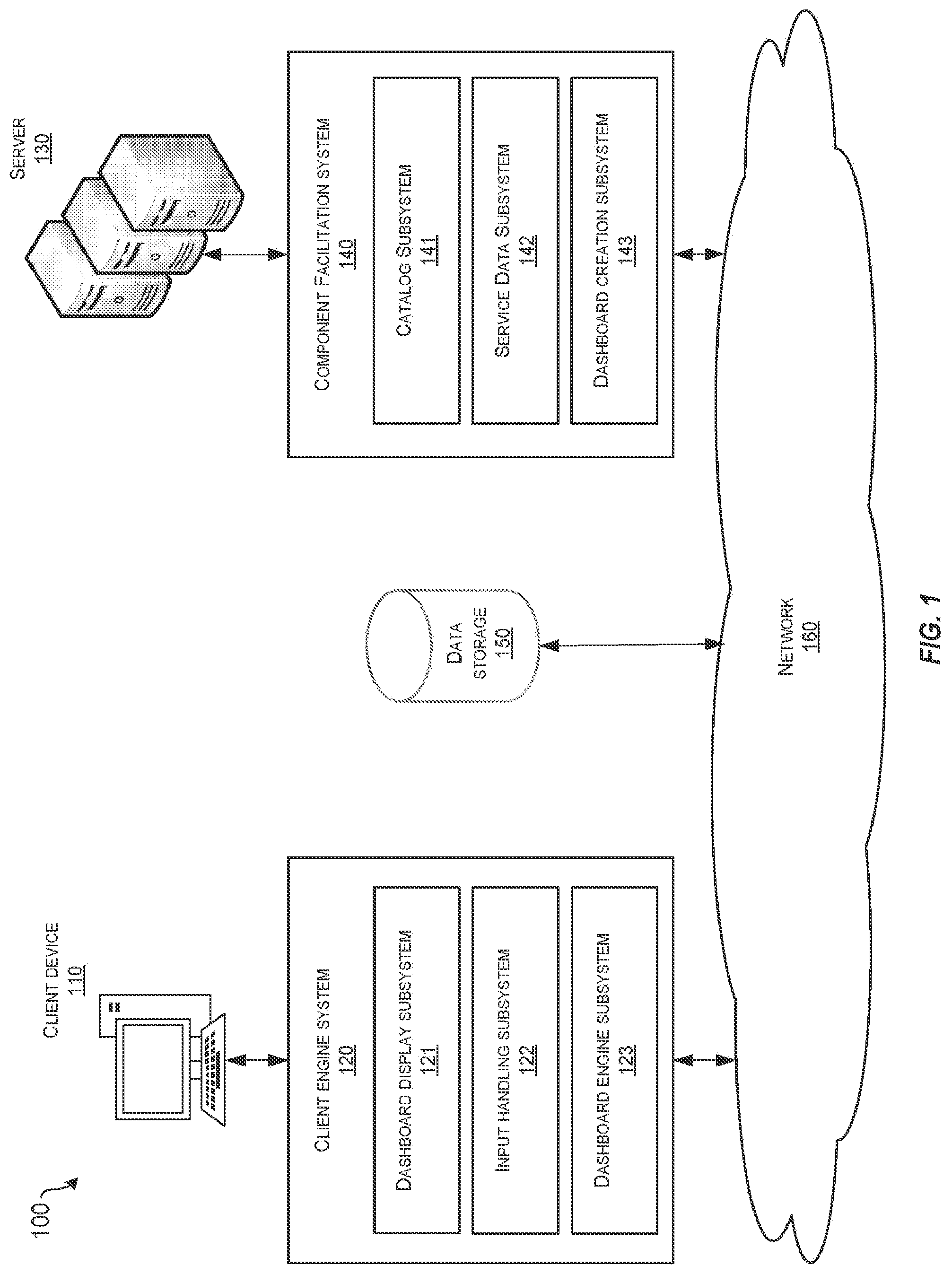 Patent US12348599 — Techniques for distributed interface component generation — Figure 1