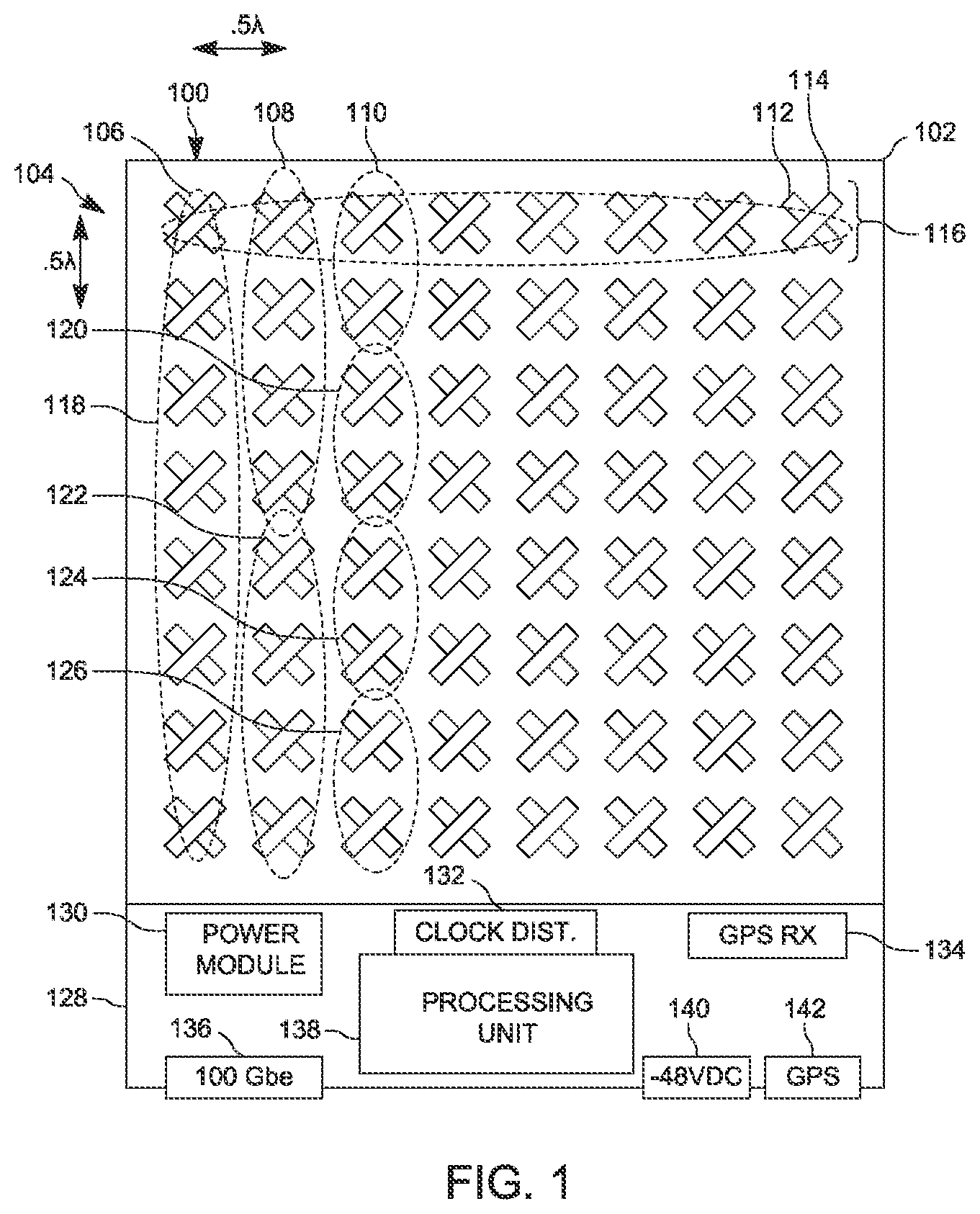 Patent US12348607 — Integrated circuit transceiver array synchronization — Figure 1