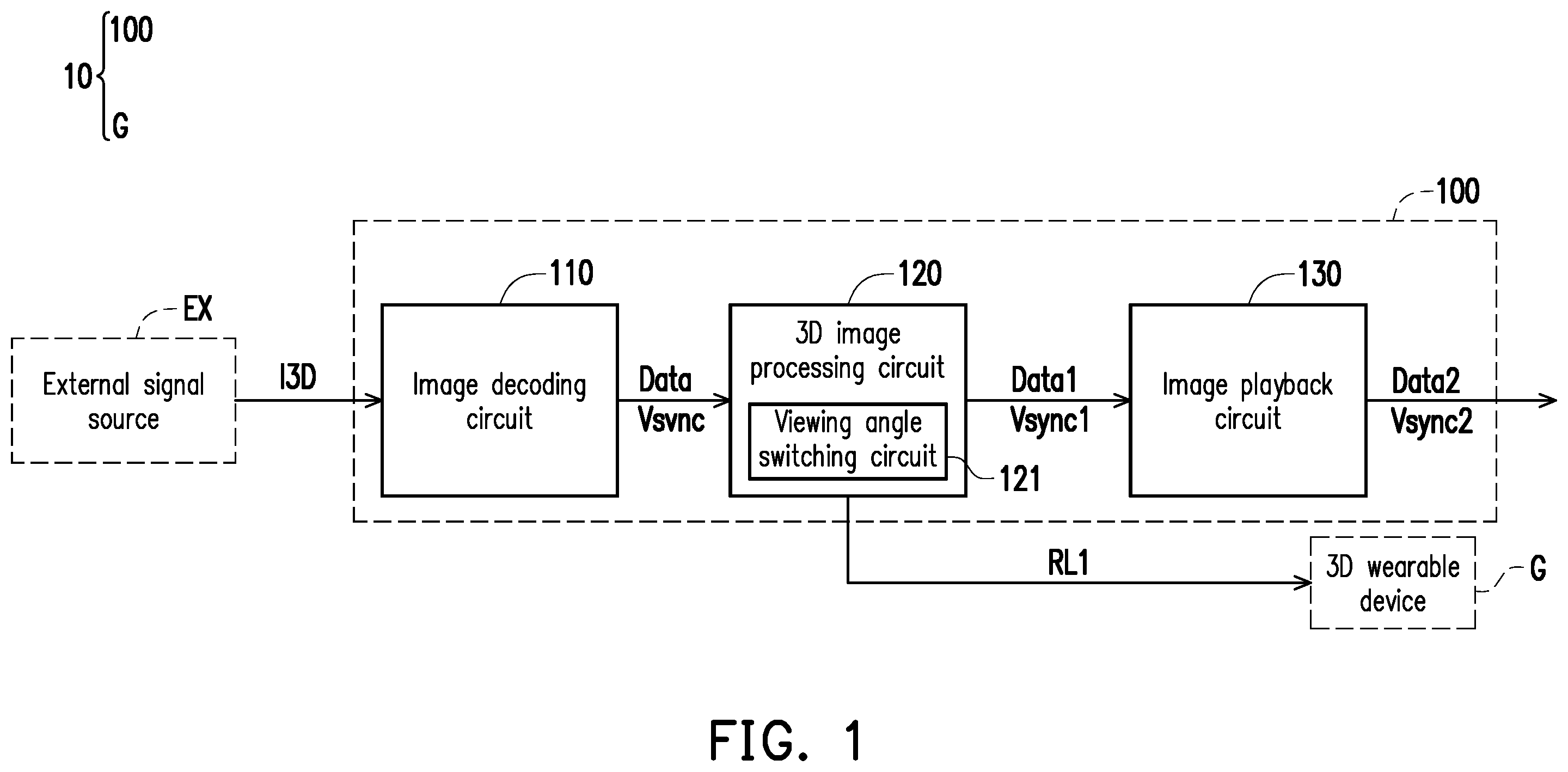 Patent US12348705 — Image display system and display method — Figure 1