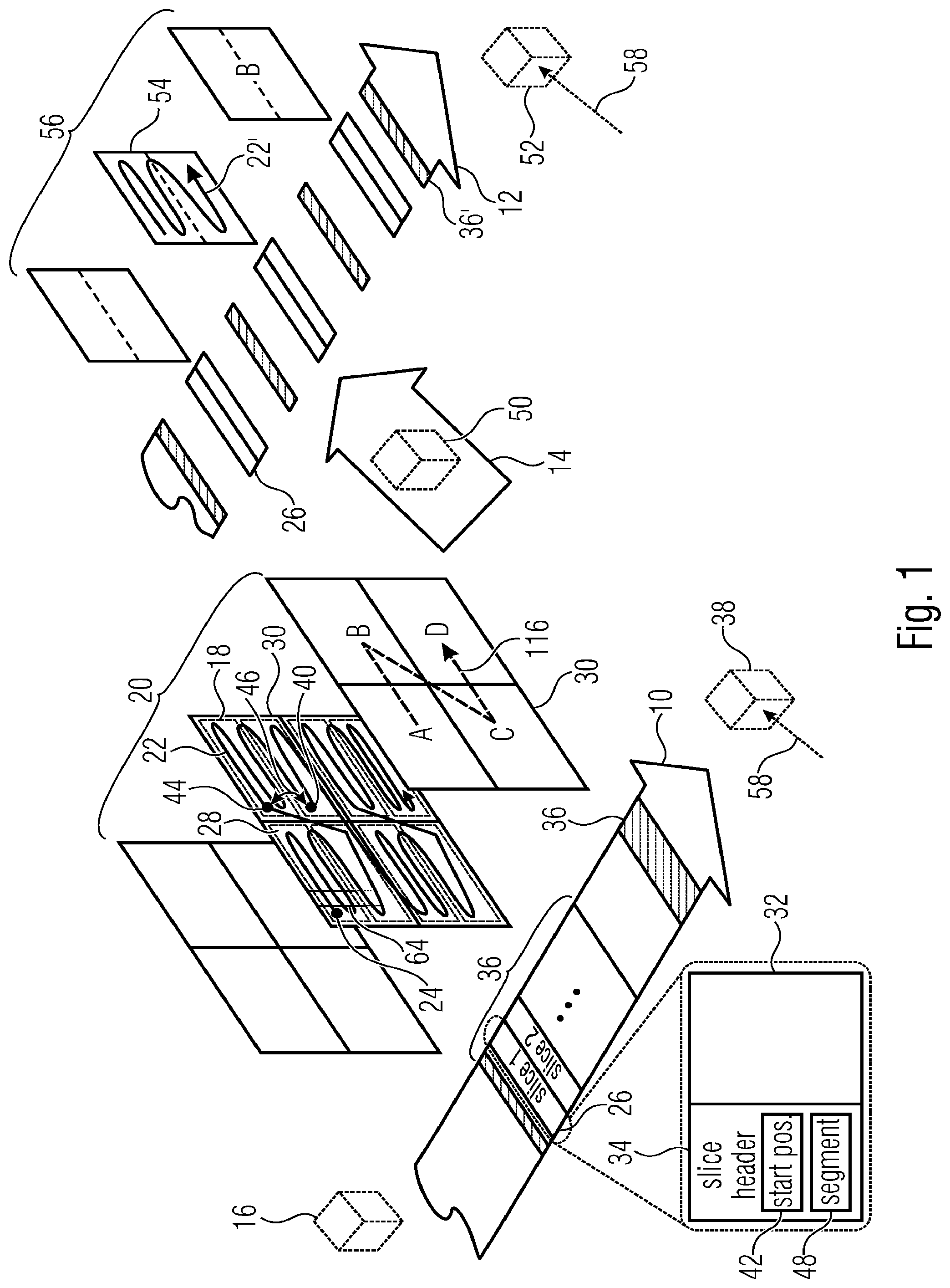 Patent US12348736 — Efficient sub-picture extraction — Figure 1