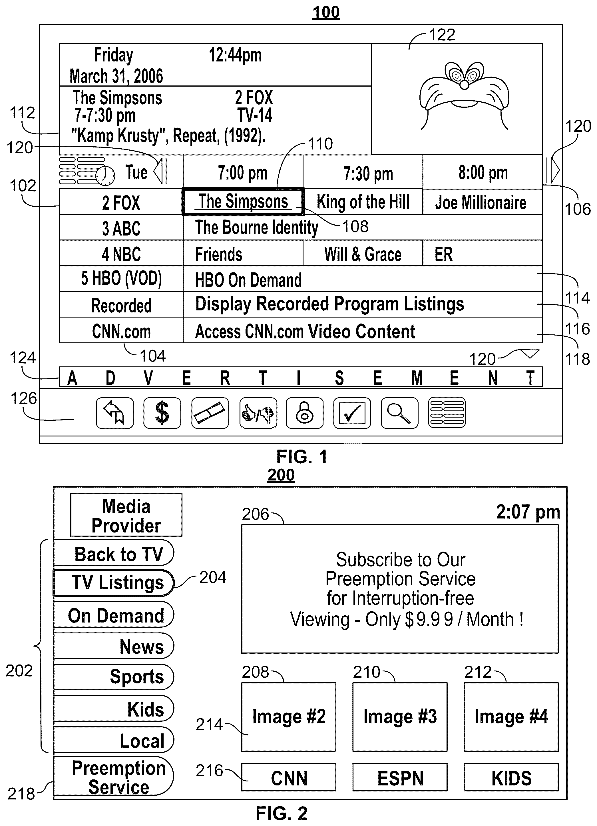 Patent US12348813 Figure 1 – Methods and systems for bypassing preemptions in recorded media assets