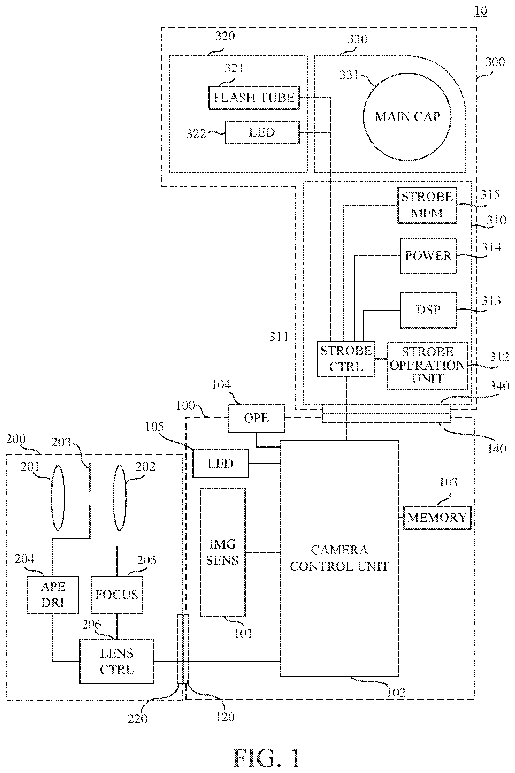 Patent US12348864 — Light emitting apparatus, imaging system, control method of light emitting apparatus, and storage medium — Figure 1