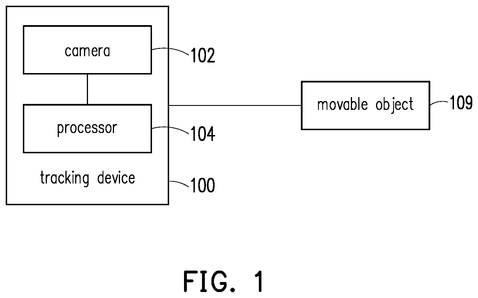 Patent US12348873 — Method for controlling shooting parameters of camera and tracking device — Figure 1