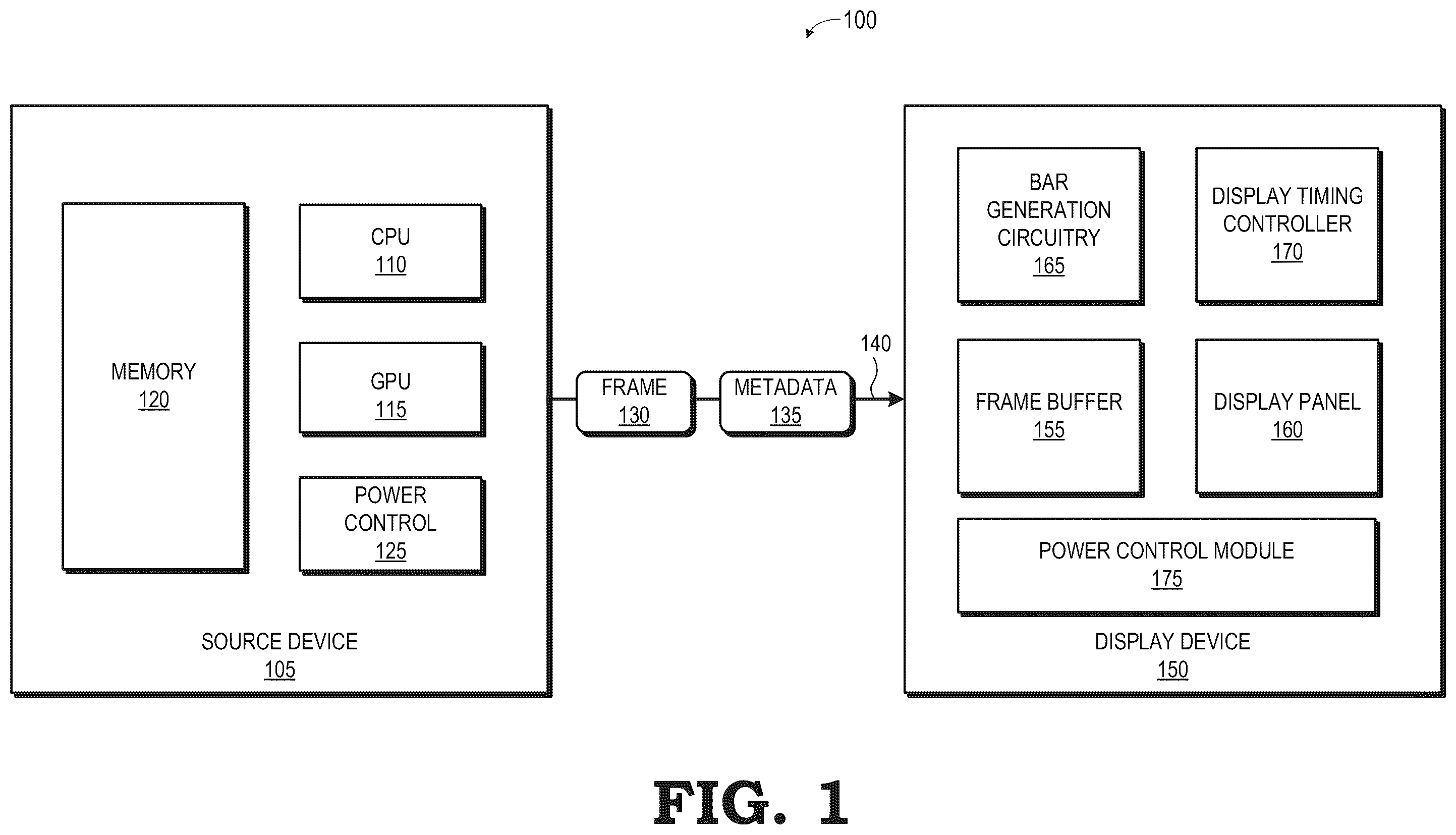 Patent US12348895 — Video frame transport — Figure 1