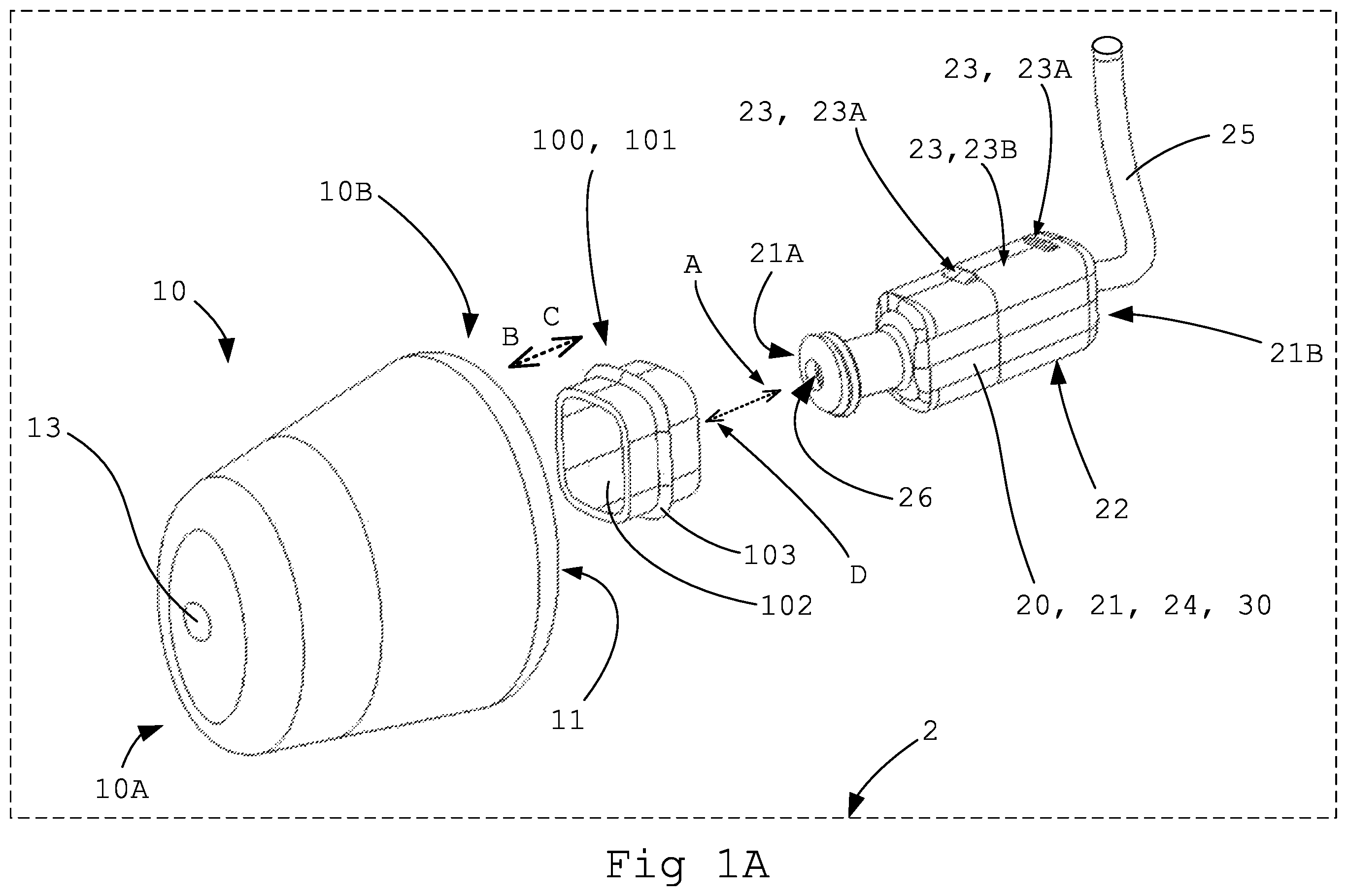 Patent US12348935 — Earpiece for a hearing device and a method of detachable assembly of an earpiece of a hearing device — Figure 1