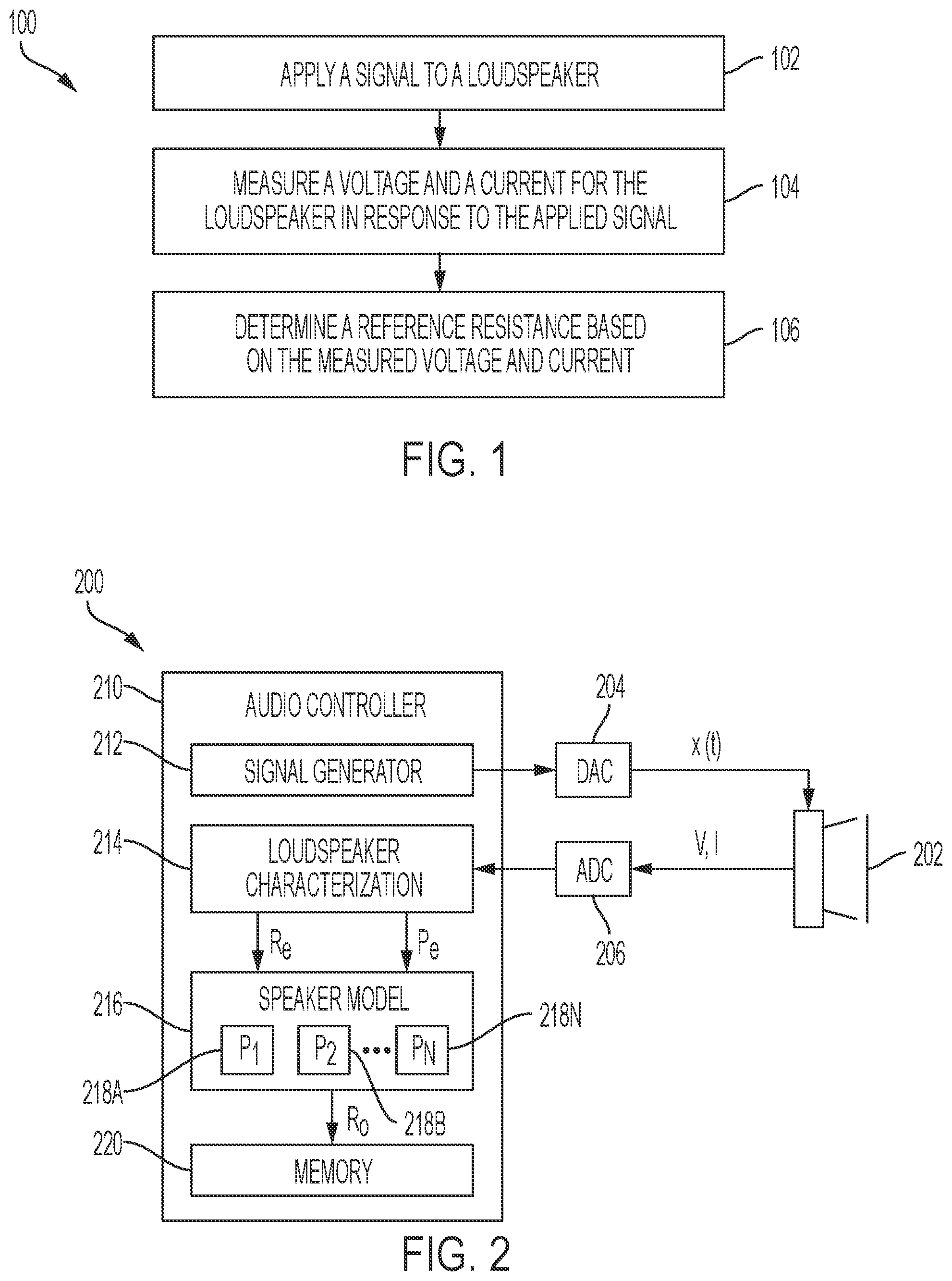 Patent US12348940 Figure 1 – On-device loudspeaker reference resistance determination