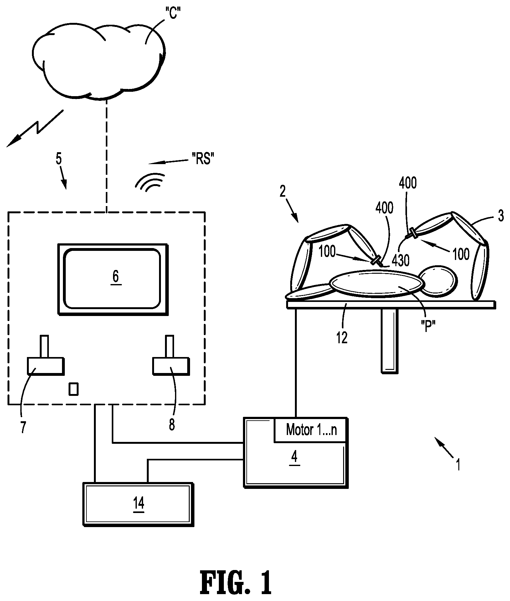 Patent US12350000 Figure 1 – Coupling surgical instruments to robotic surgical systems
