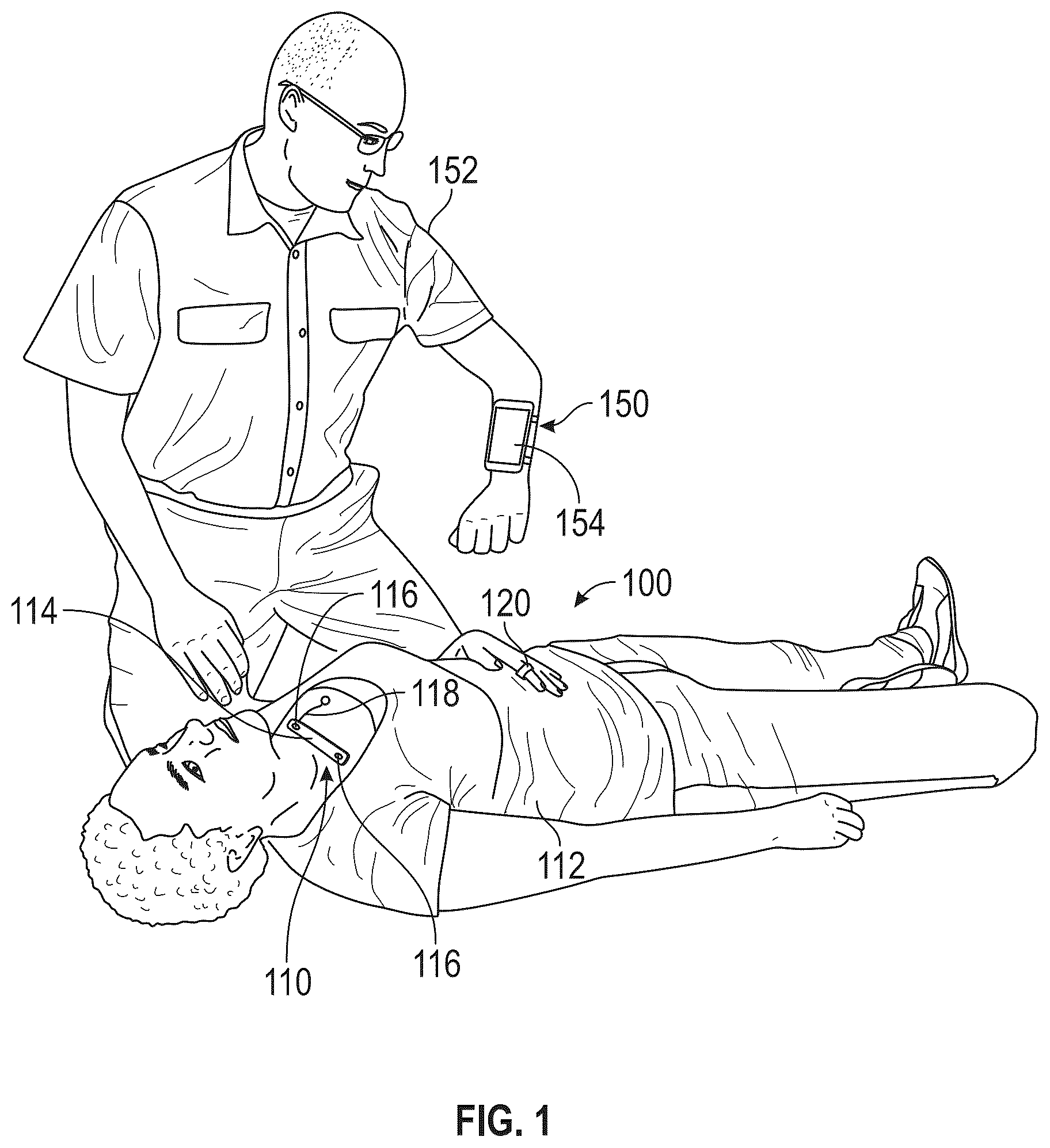 Patent US12350007 — Wearable health monitoring device — Figure 1
