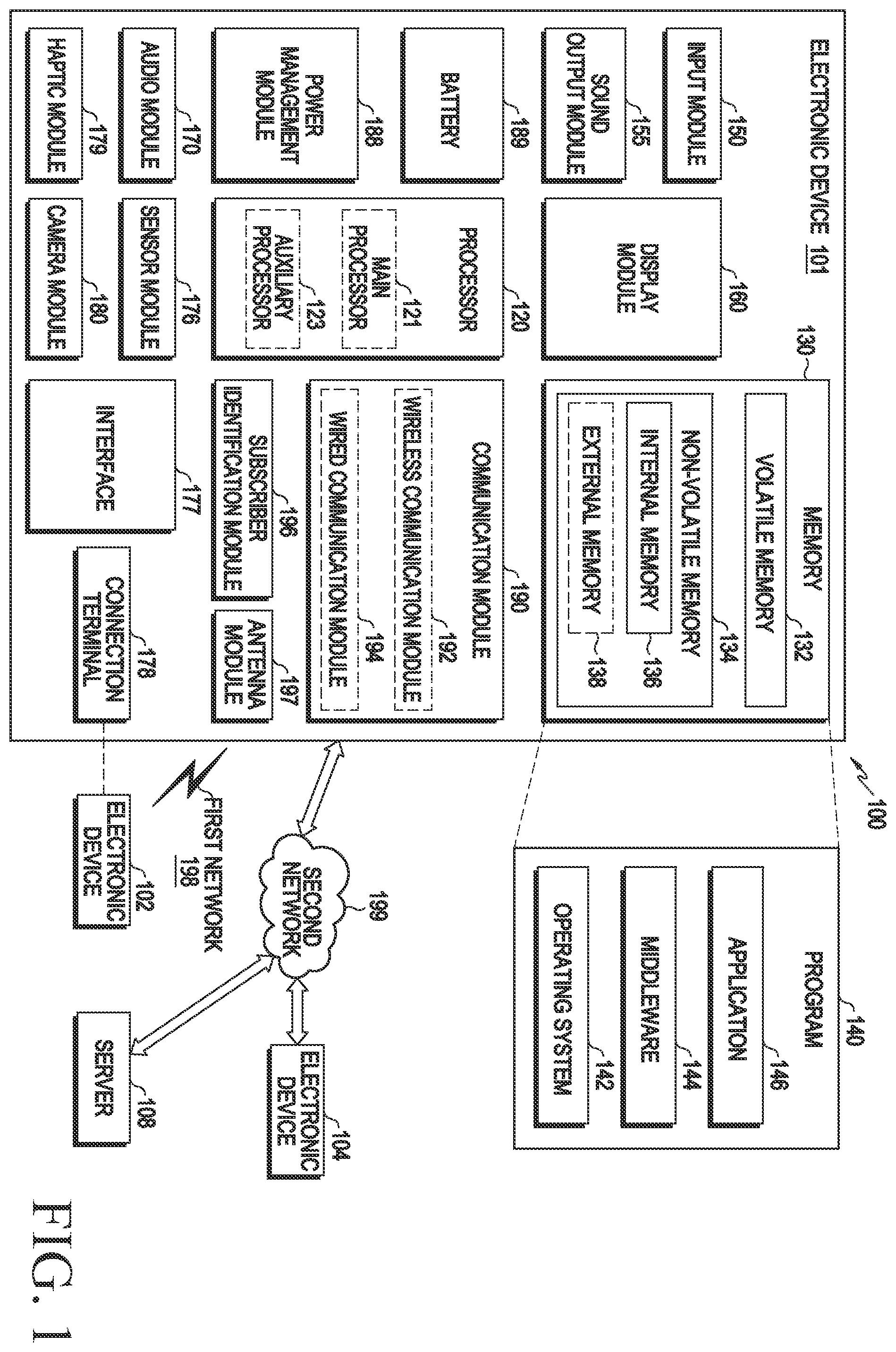 Patent US12350009 — Electronic device including sensor module — Figure 1