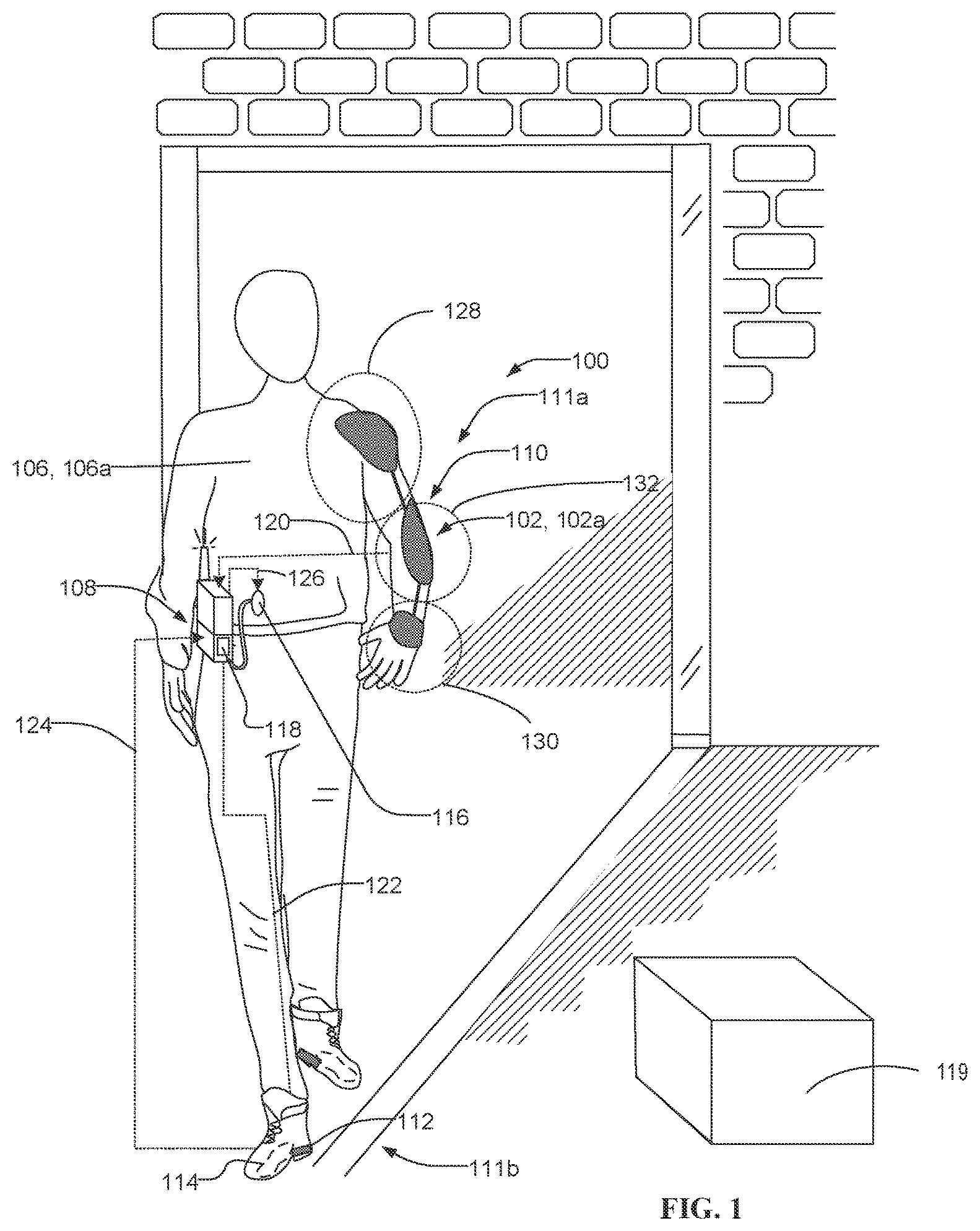 Patent US12350037 — Ergonomics improvement systems having wearable sensors and related methods — Figure 1