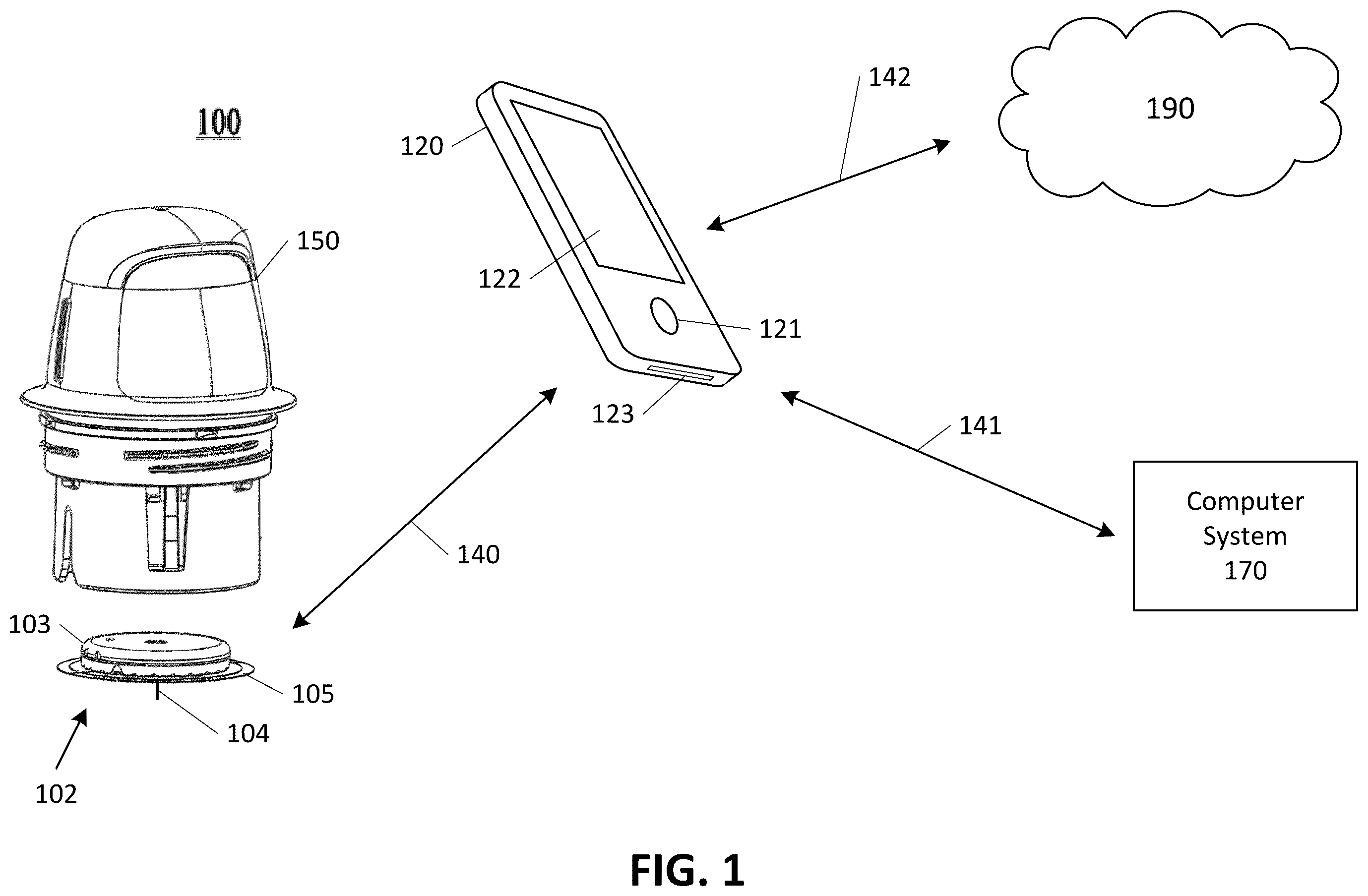 Patent US12350041 — Systems, devices, and methods for energy efficient electrical device activation — Figure 1