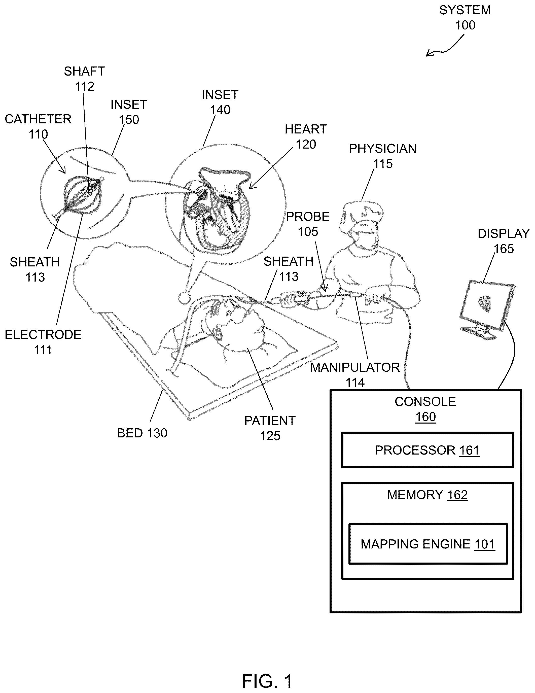 Patent US12350073 — Signal and correction processing for anatomical structure mapping data — Figure 1