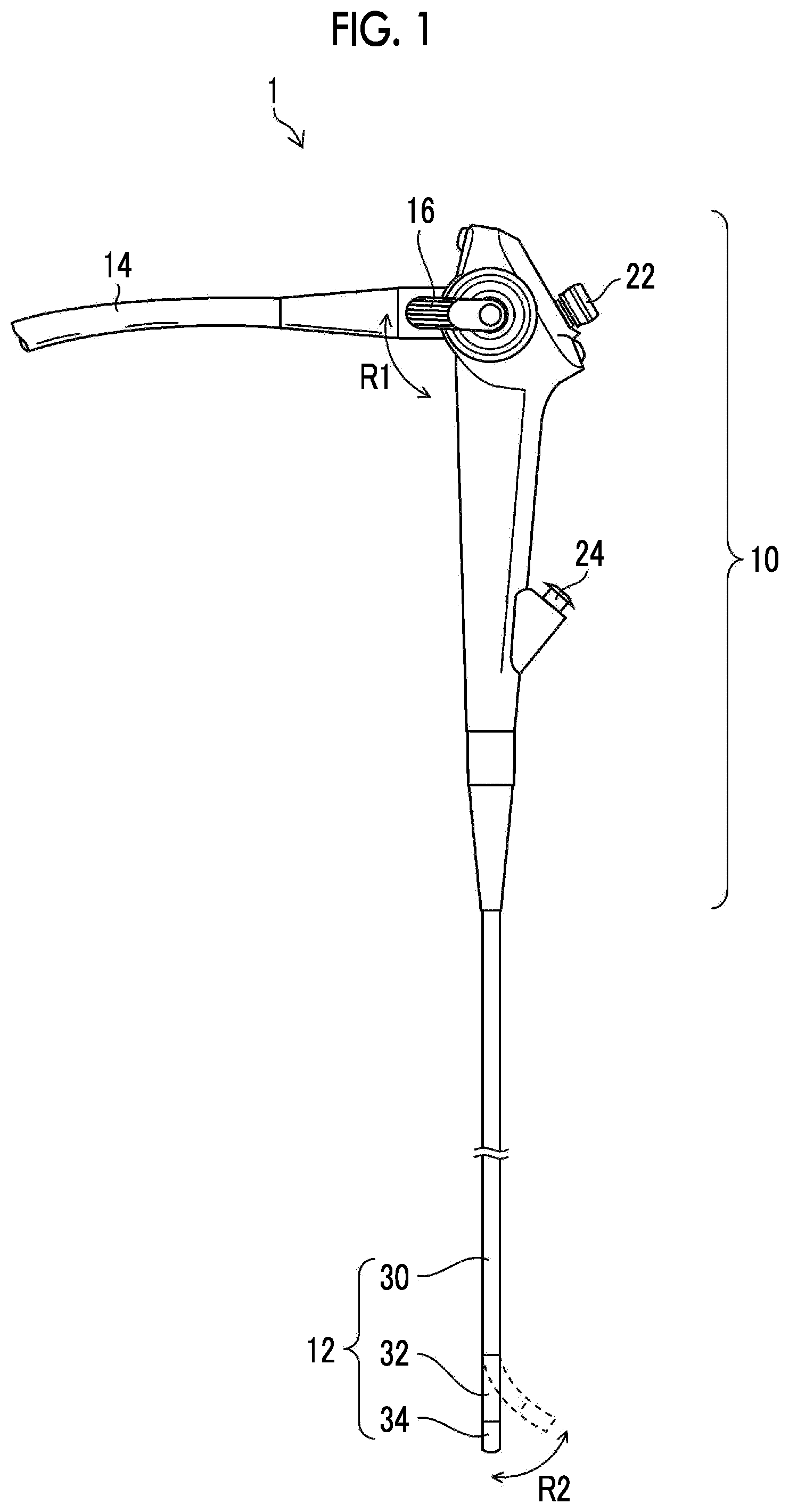 Patent US12350096 — Ultrasonic endoscope — Figure 1