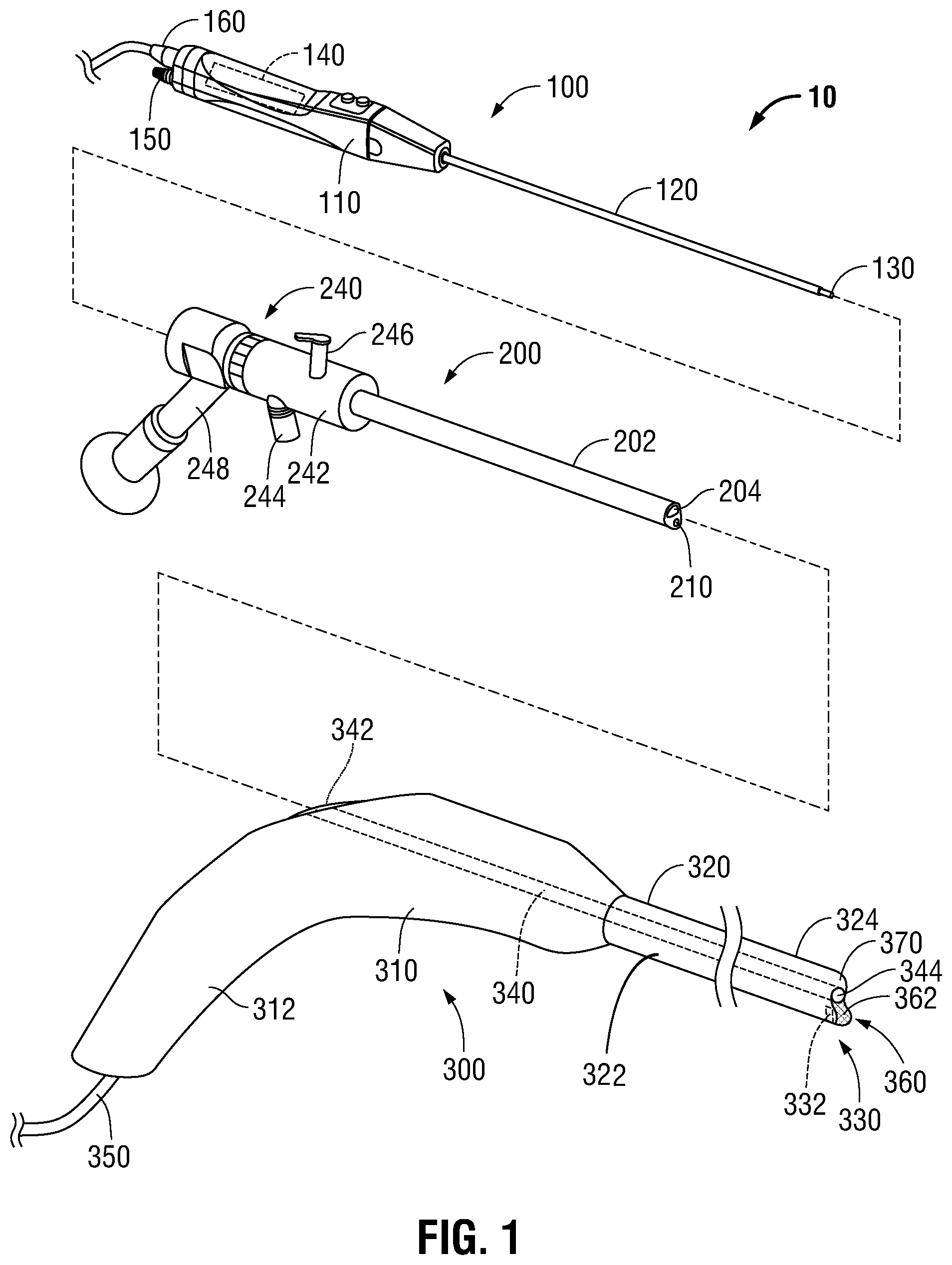 Patent US12350097 — Devices, systems, and methods for trans-vaginal, ultrasound-guided hysteroscopic surgical procedures — Figure 1