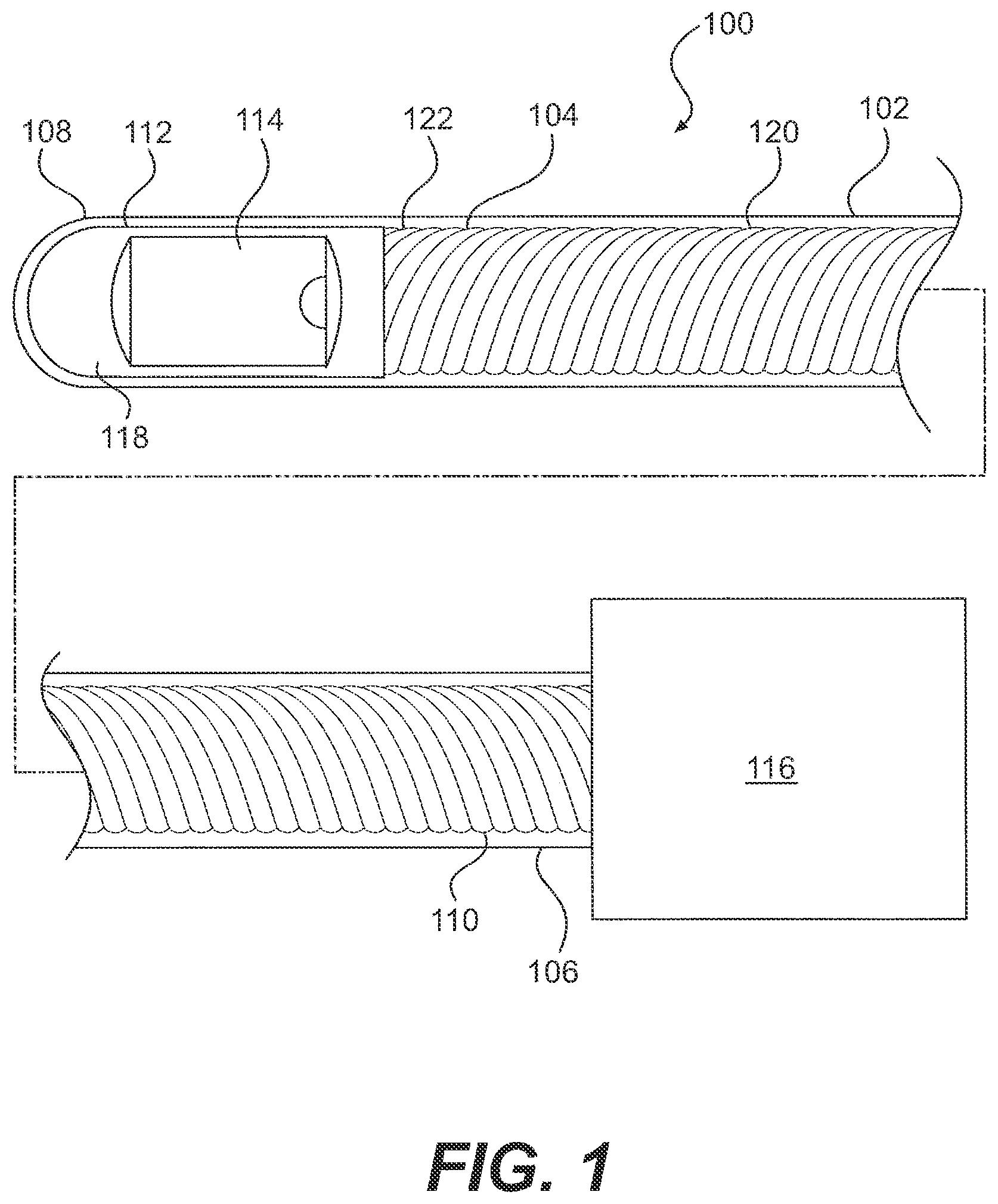 Patent US12350099 Figure 1 – Rotational intravascular ultrasound probe and method of manufacturing the same