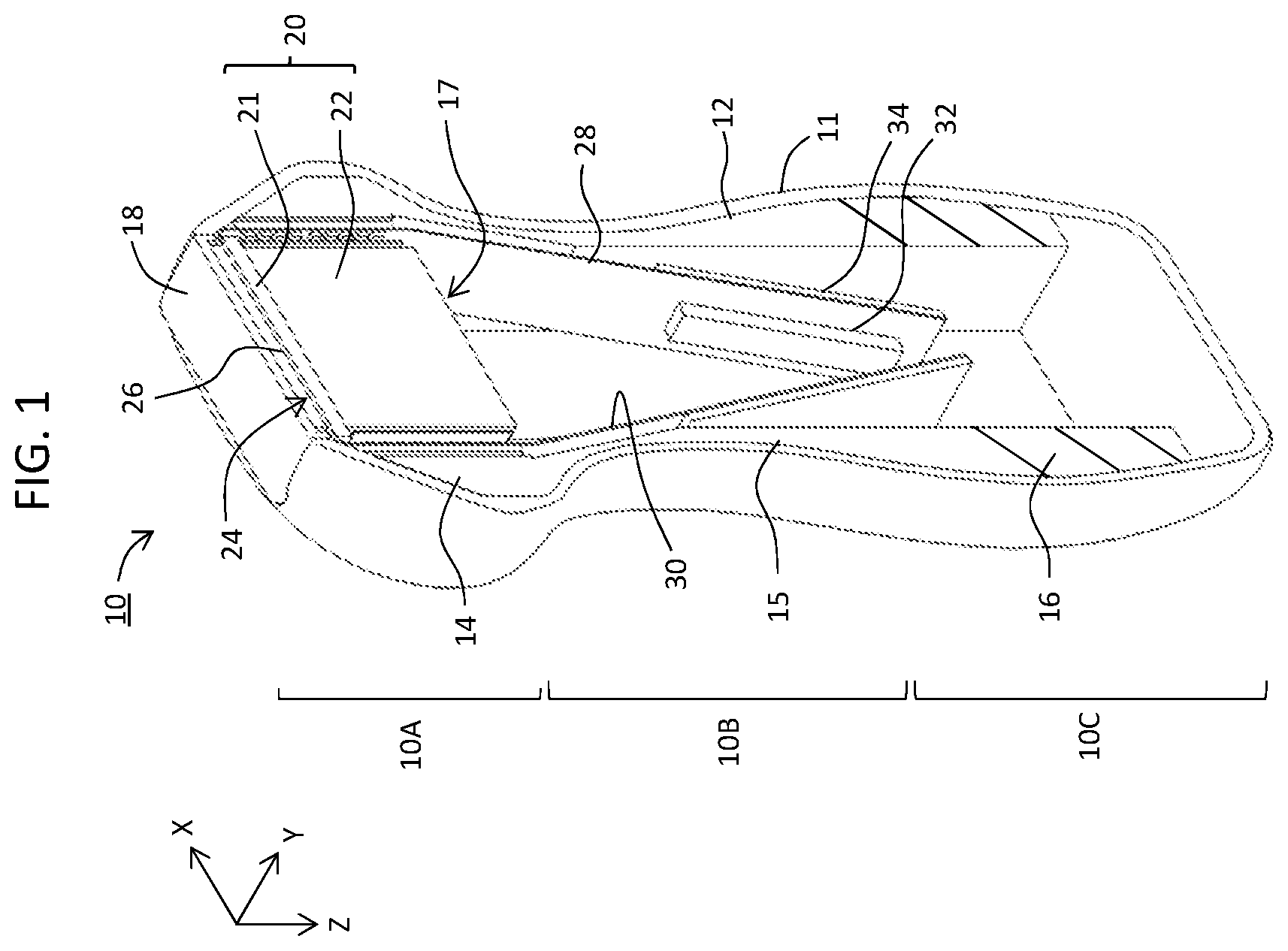 Patent US12350109 Figure 1 – Ultrasound probe
