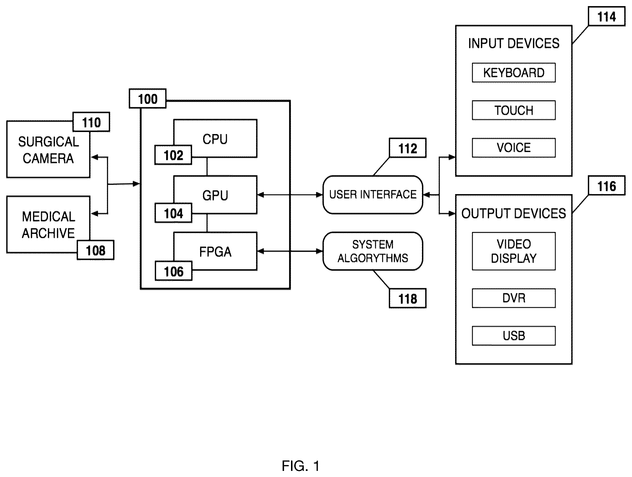 Patent US12350113 — System and method for enhanced data analysis with specialized video enabled software tools for medical environments — Figure 1