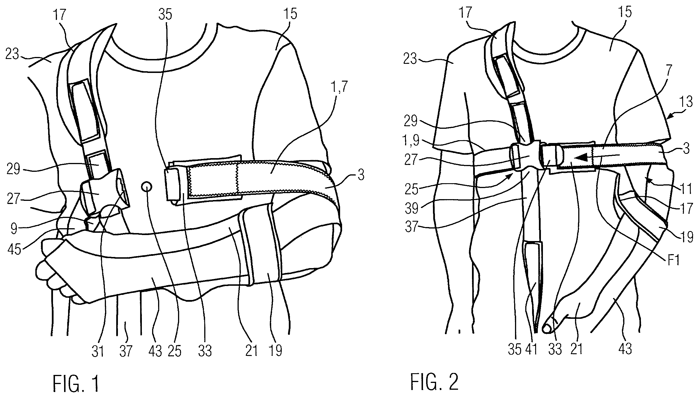 Patent US12350185 — Orthosis for fixing a shoulder joint — Figure 1