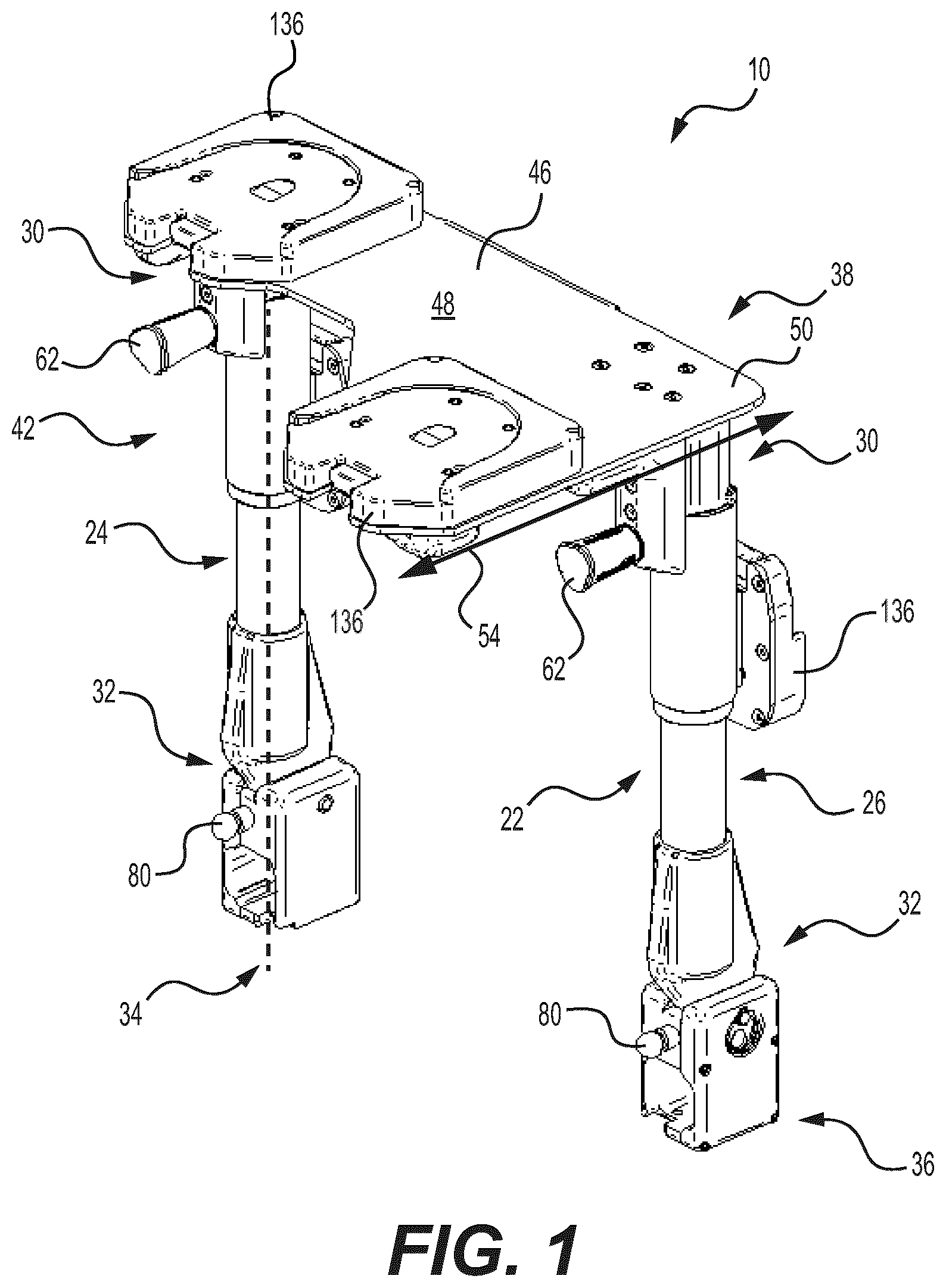 Patent US12350201 — Mounting apparatus for securing equipment to a patient transport system — Figure 1