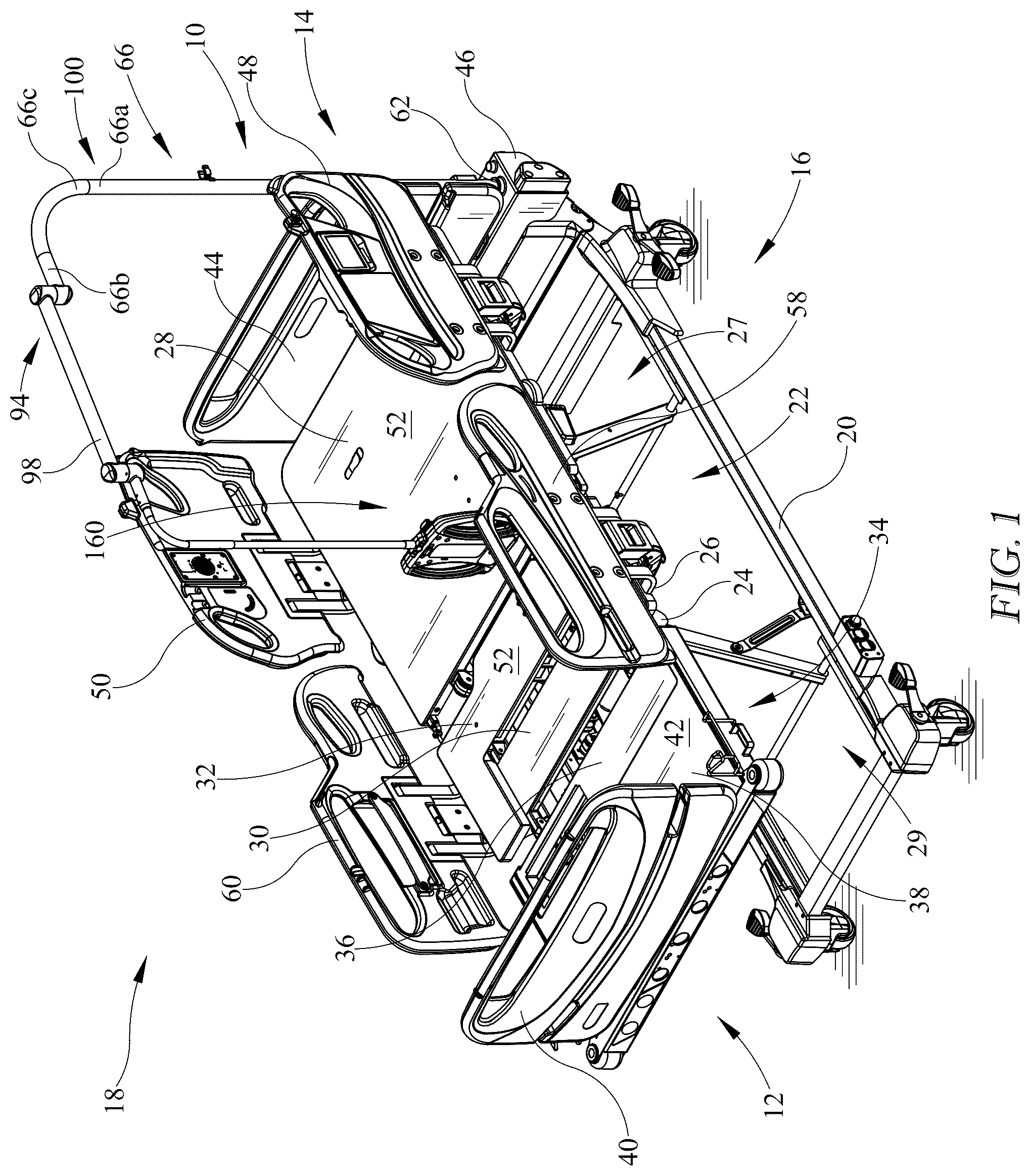 Patent US12350209 — Patient bed user interface having a dead front portion — Figure 1