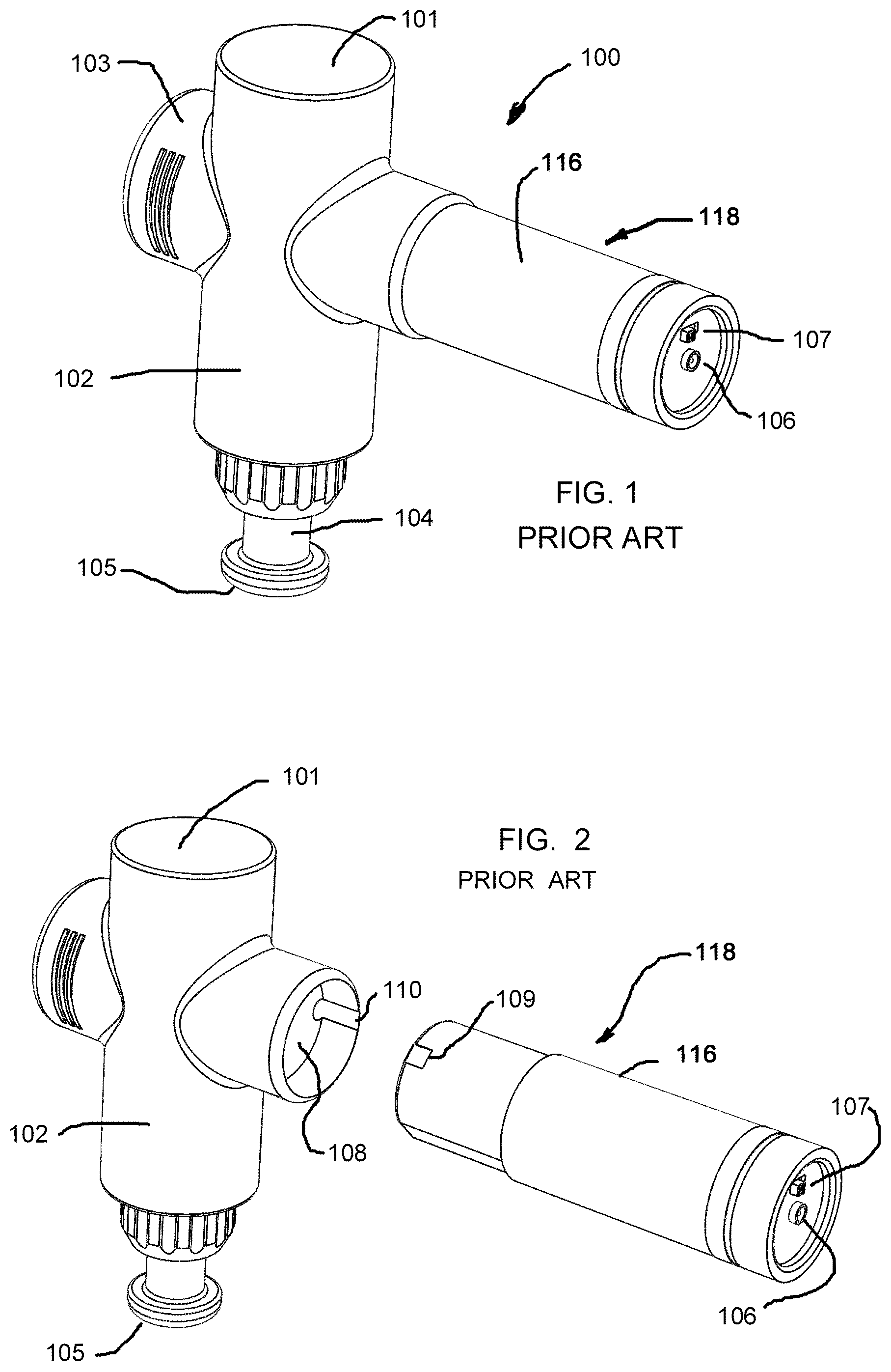 Patent US12350222 Figure 1 – Massage gun attachment and method