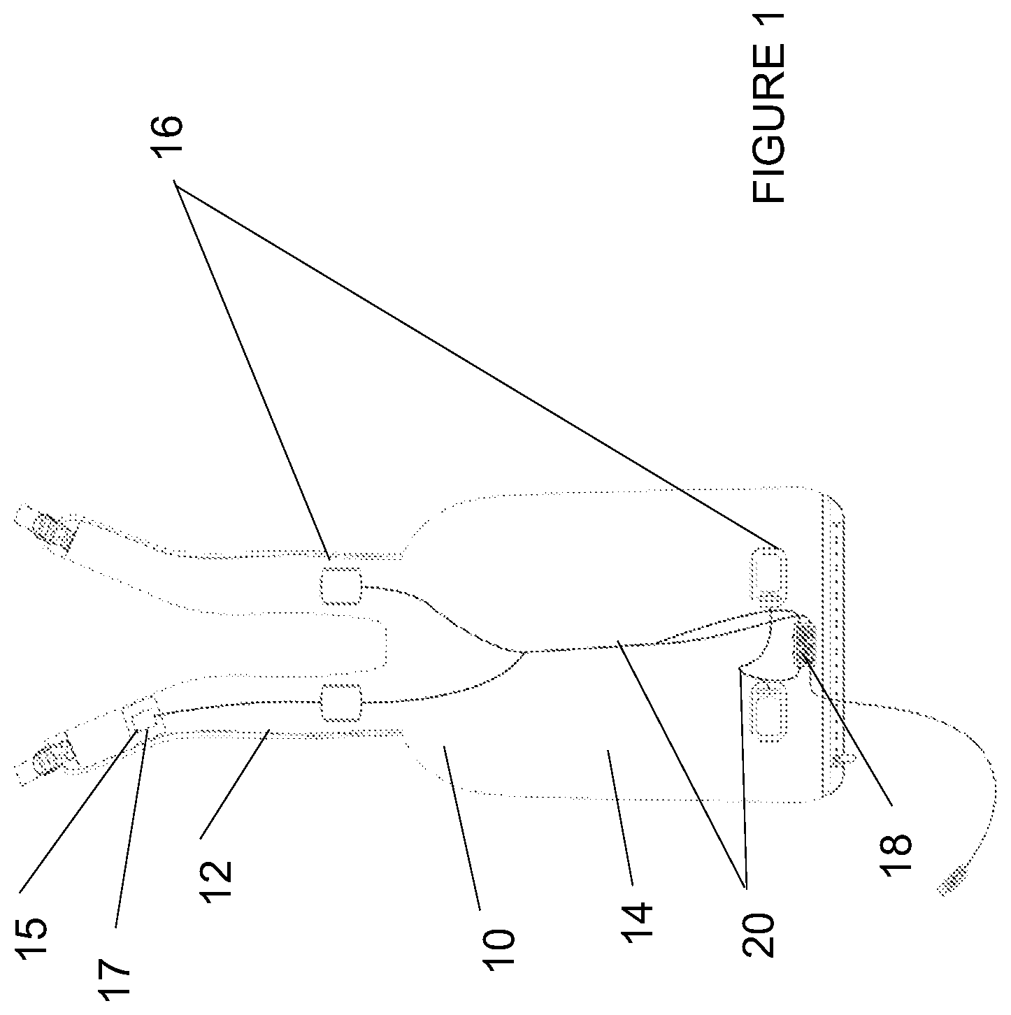 Patent US12350223 — Massage apparatus system — Figure 1