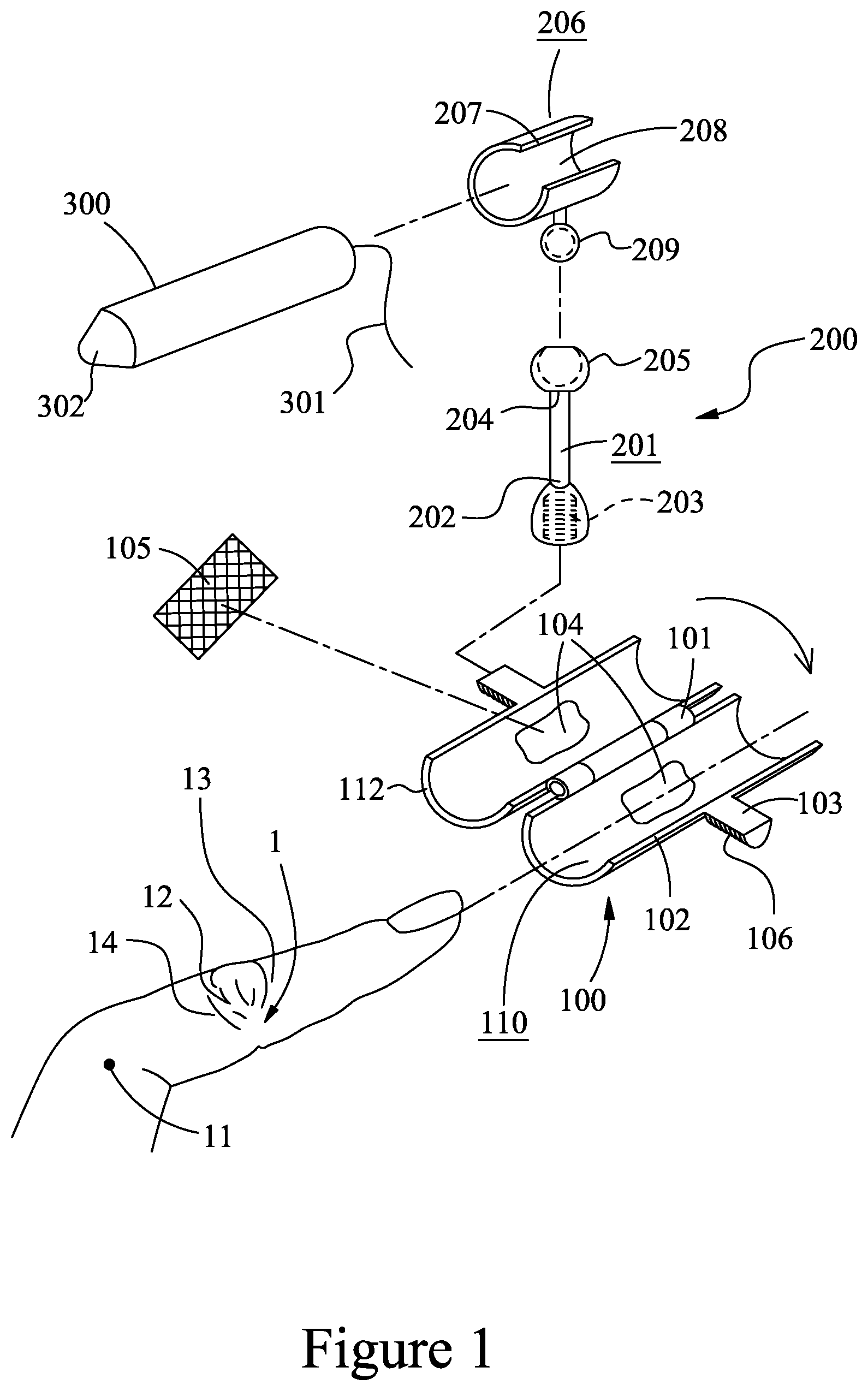 Patent US12350229 — Device, body, method and system for health-care — Figure 1