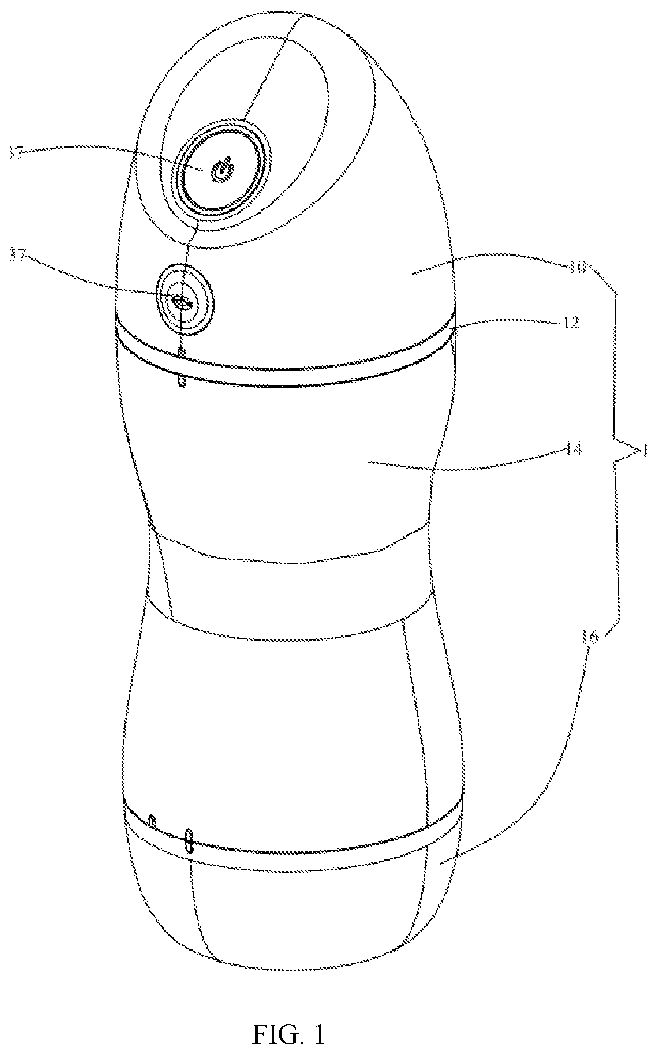 Patent US12350231 — Massager — Figure 1
