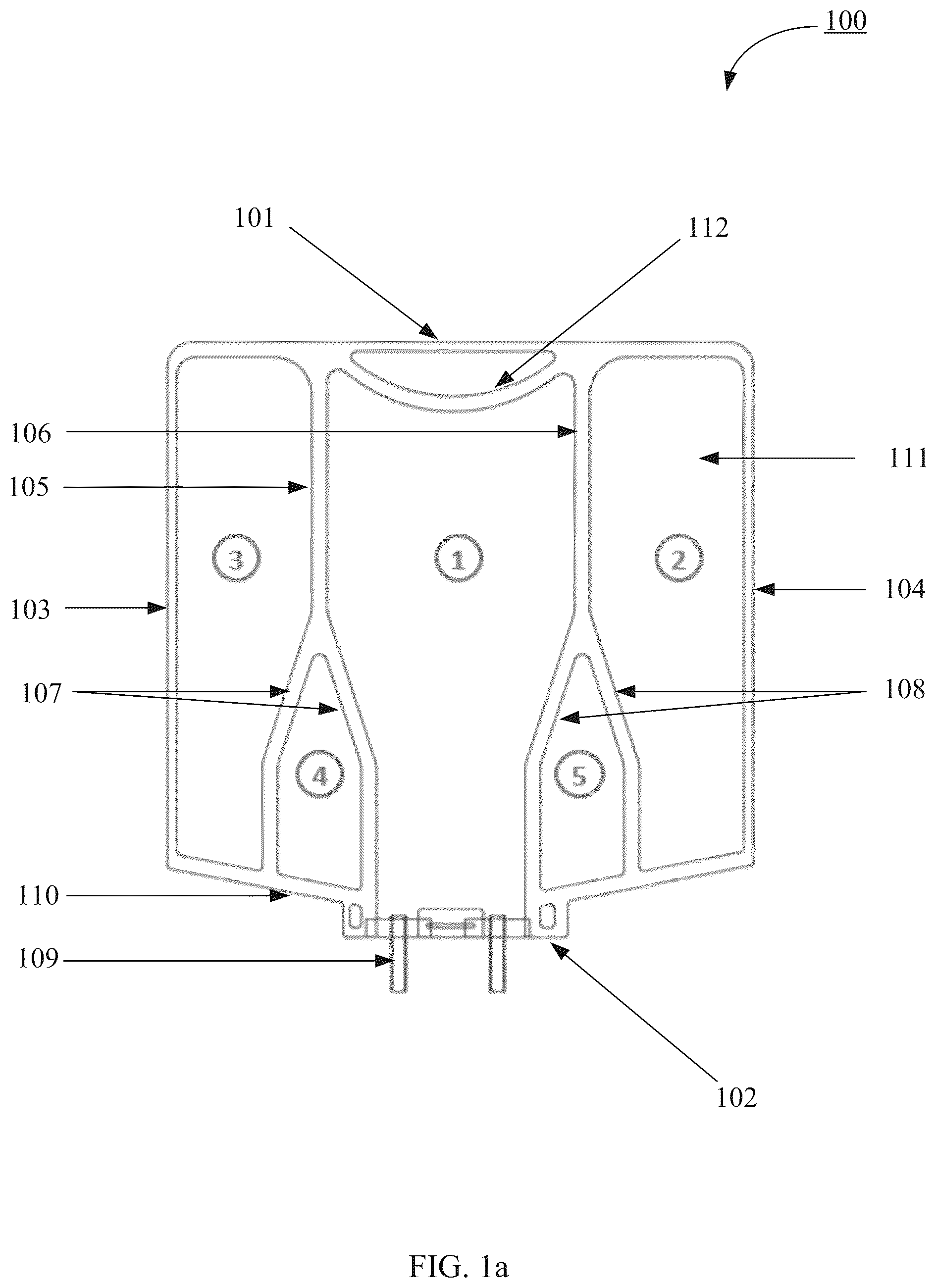 Patent US12350236 — Multi-chamber bag for parenteral nutrition solutions — Figure 1