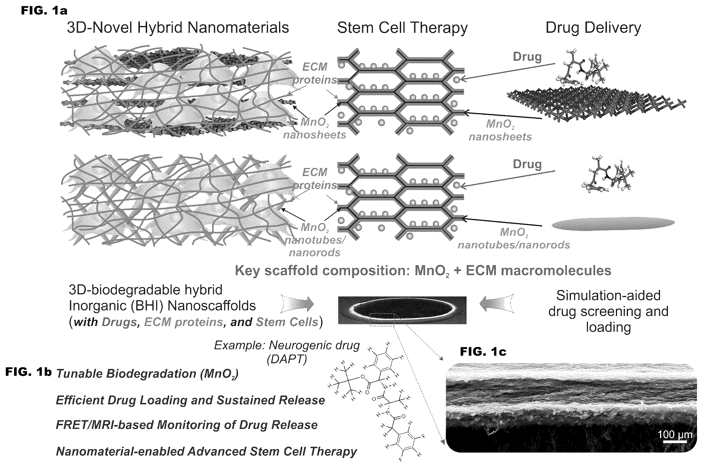 Patent US12350404 — 3D-porous hybrid anti-inflammatory nanoscaffold for drug delivery and tissue engineering — Figure 1