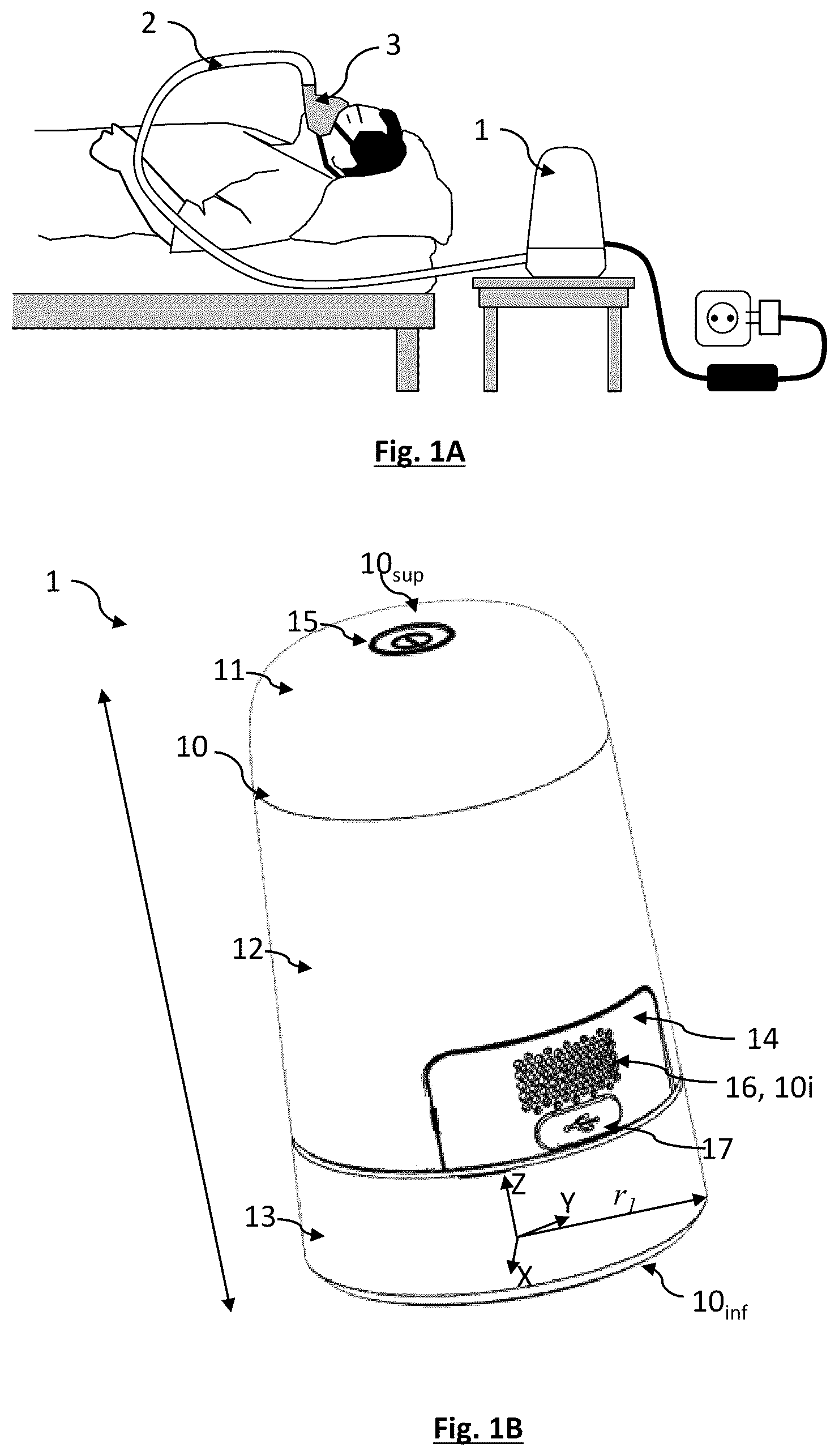 Patent US12350425 — Luminous respiratory ventilation device — Figure 1